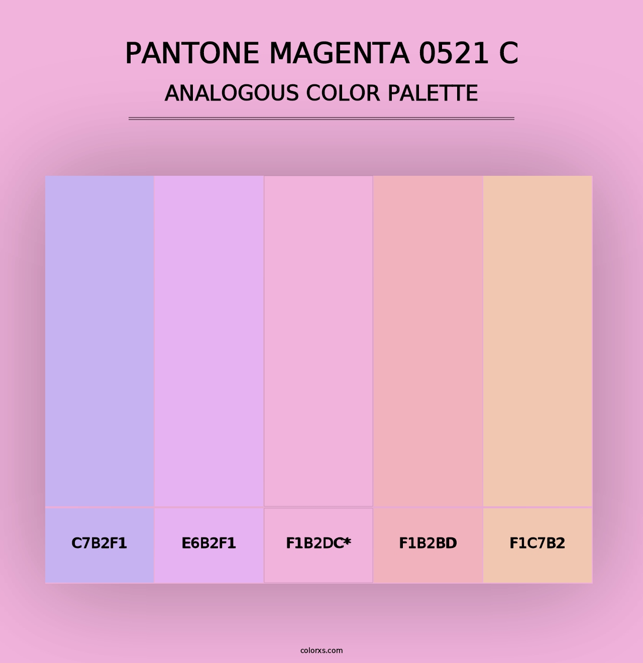 PANTONE Magenta 0521 C - Analogous Color Palette