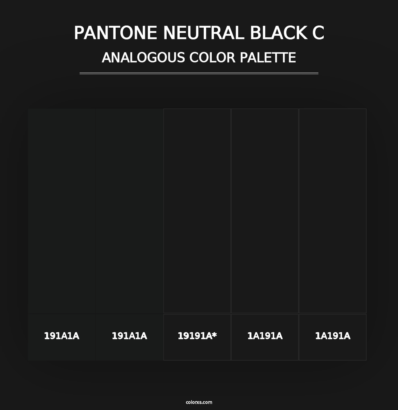 PANTONE Neutral Black C - Analogous Color Palette