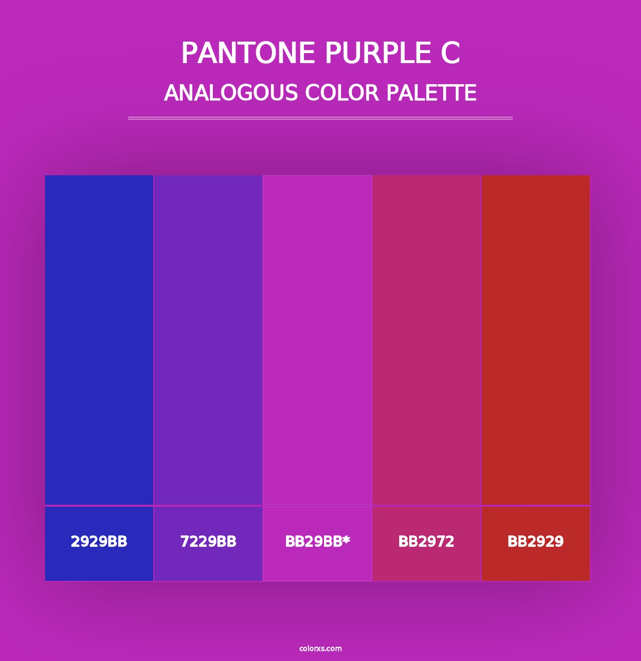 PANTONE Purple C - Analogous Color Palette