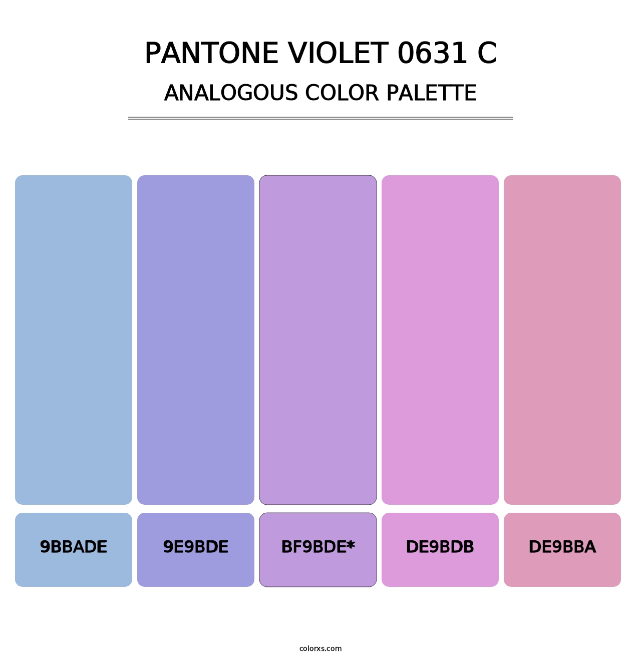 PANTONE Violet 0631 C - Analogous Color Palette