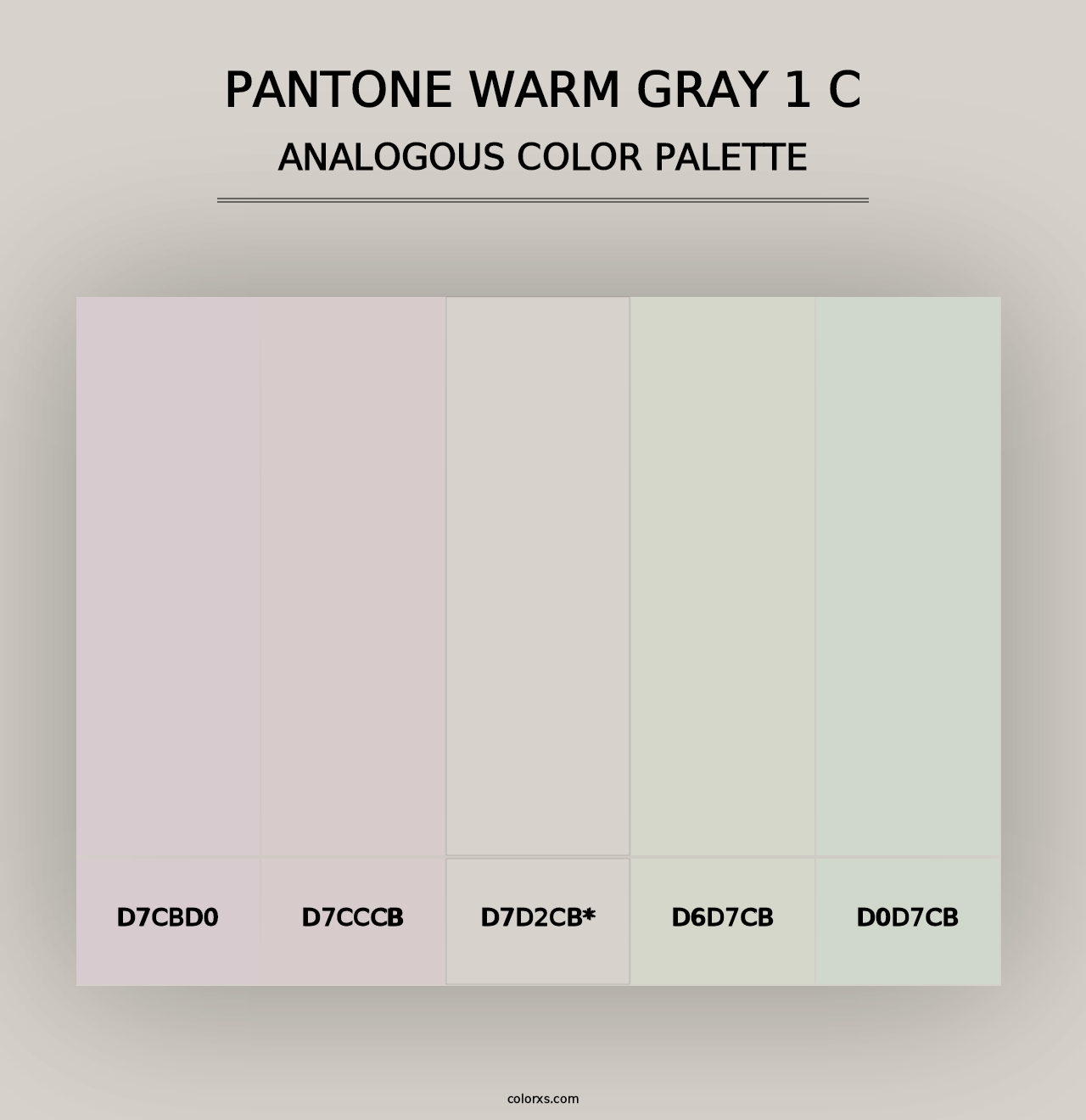 PANTONE Warm Gray 1 C - Analogous Color Palette