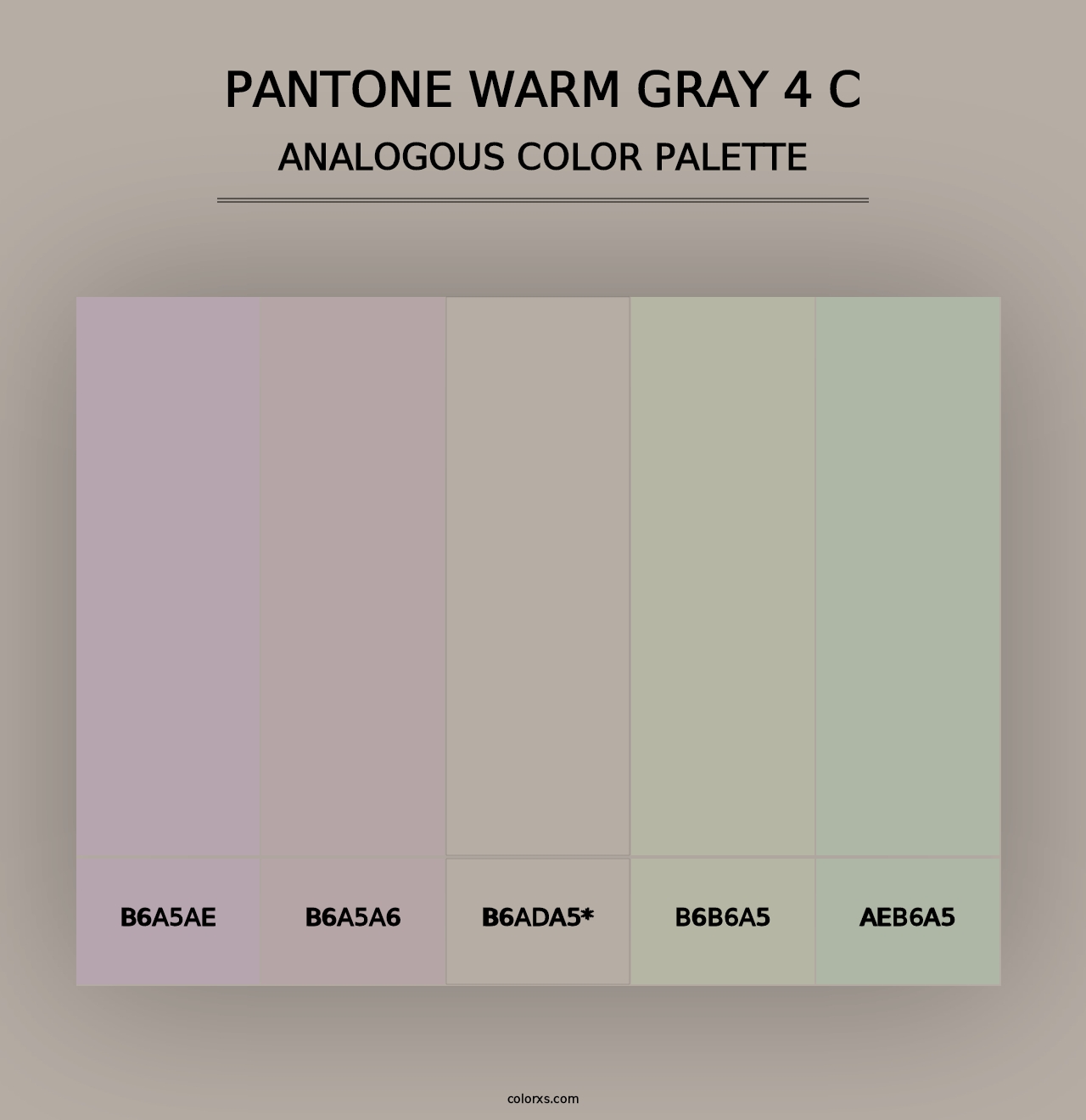 PANTONE Warm Gray 4 C - Analogous Color Palette