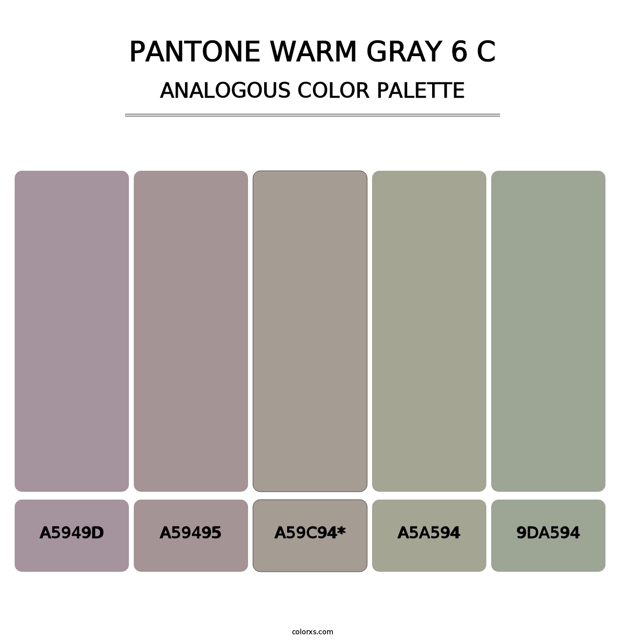 PANTONE Warm Gray 6 C - Analogous Color Palette