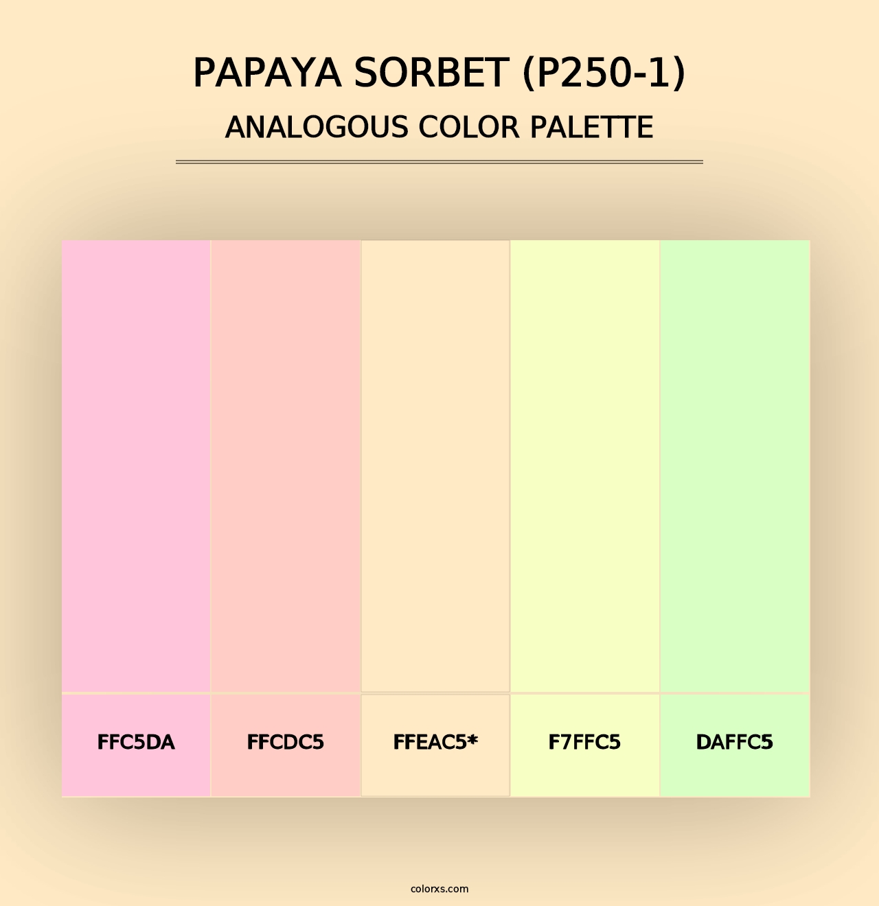 Papaya Sorbet (P250-1) - Analogous Color Palette