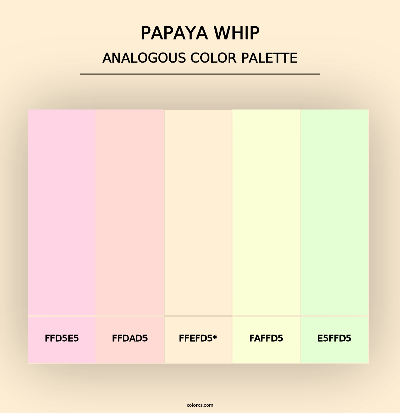 Papaya Whip - Analogous Color Palette