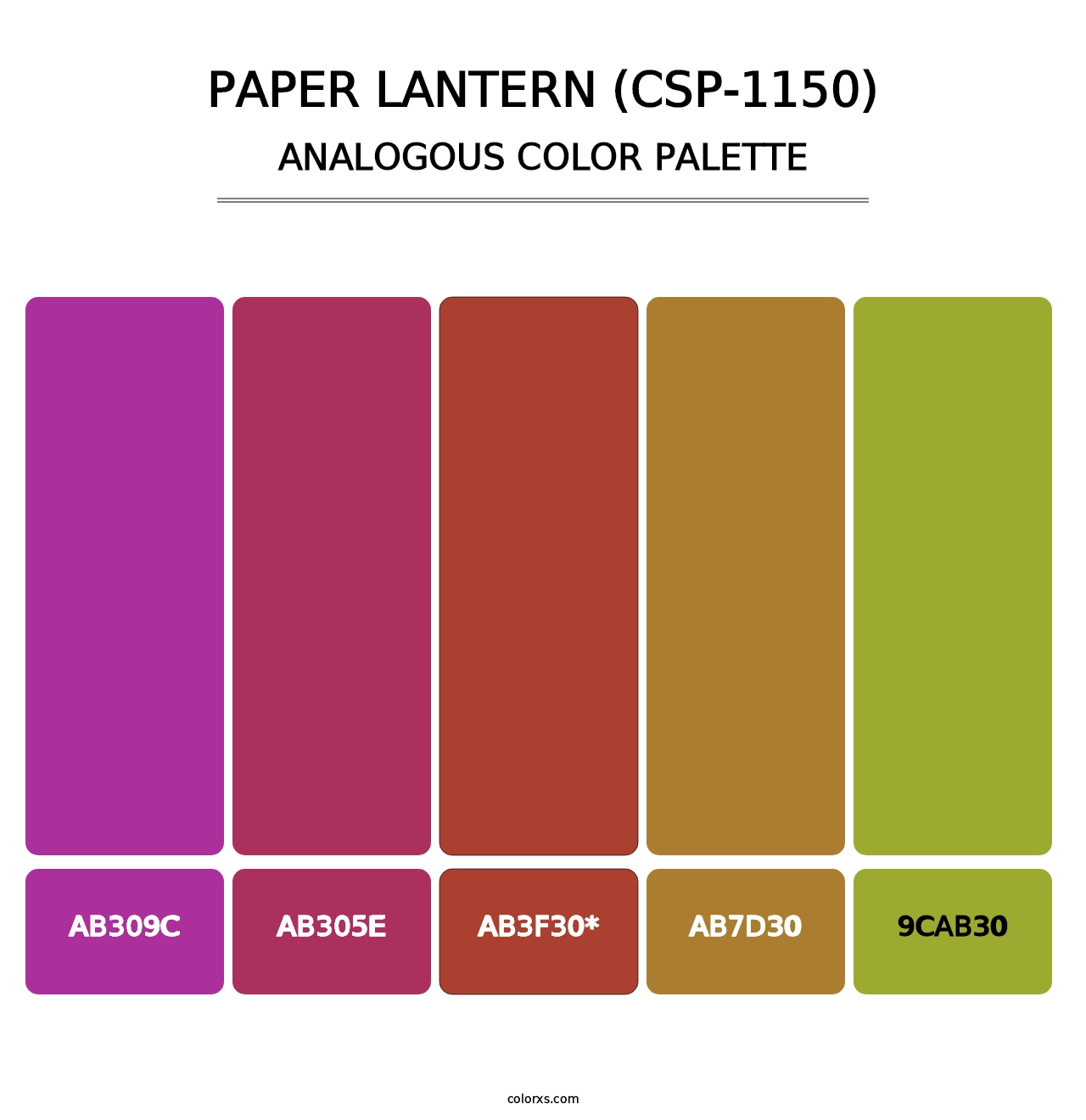 Paper Lantern (CSP-1150) - Analogous Color Palette