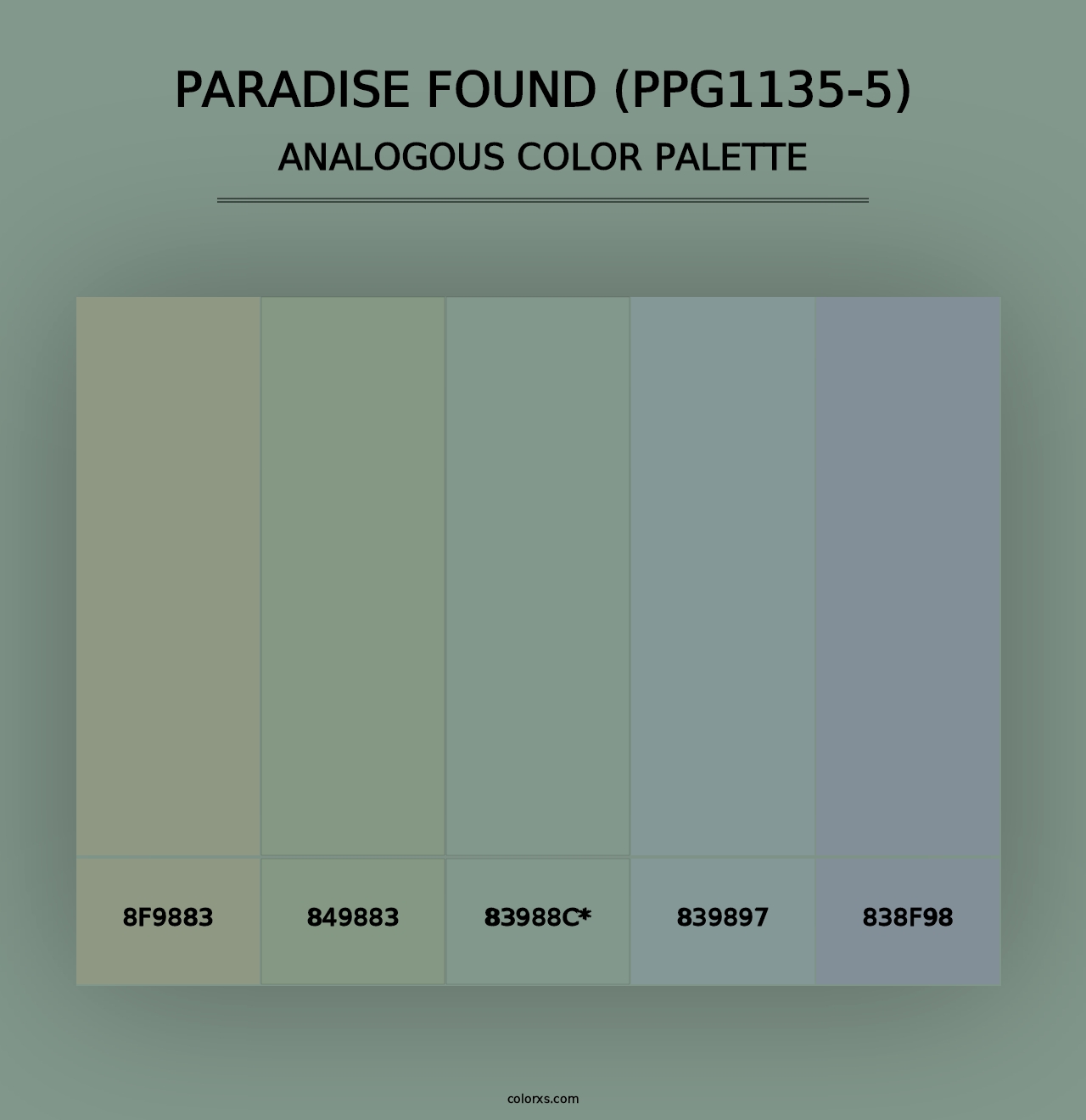 Paradise Found (PPG1135-5) - Analogous Color Palette