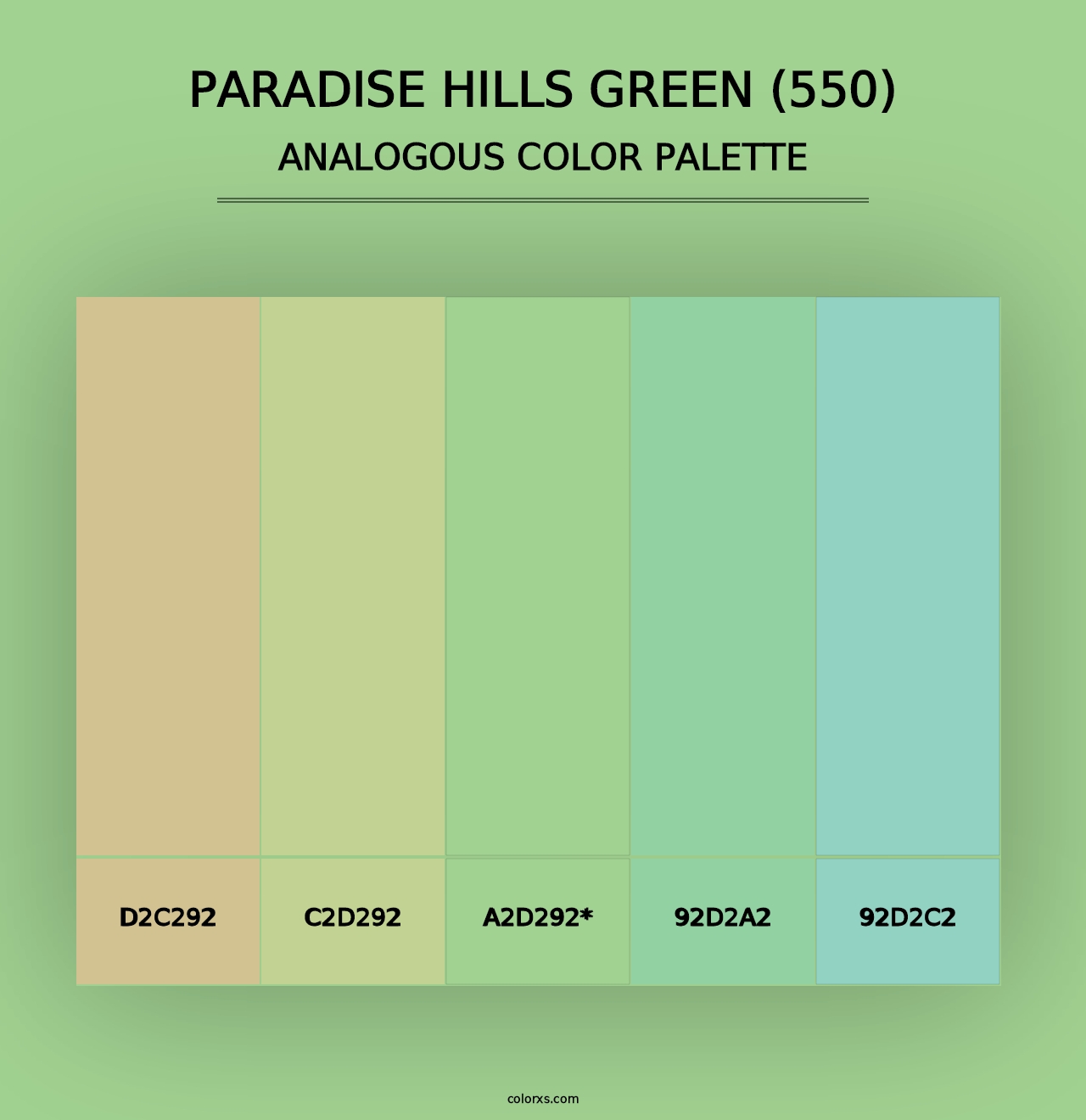 Paradise Hills Green (550) - Analogous Color Palette