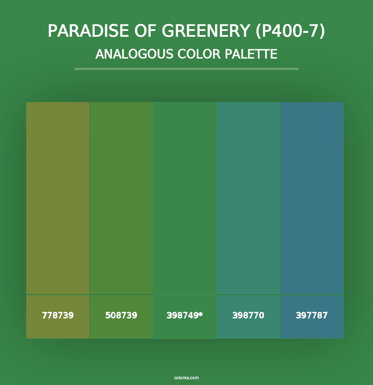 Paradise Of Greenery (P400-7) - Analogous Color Palette