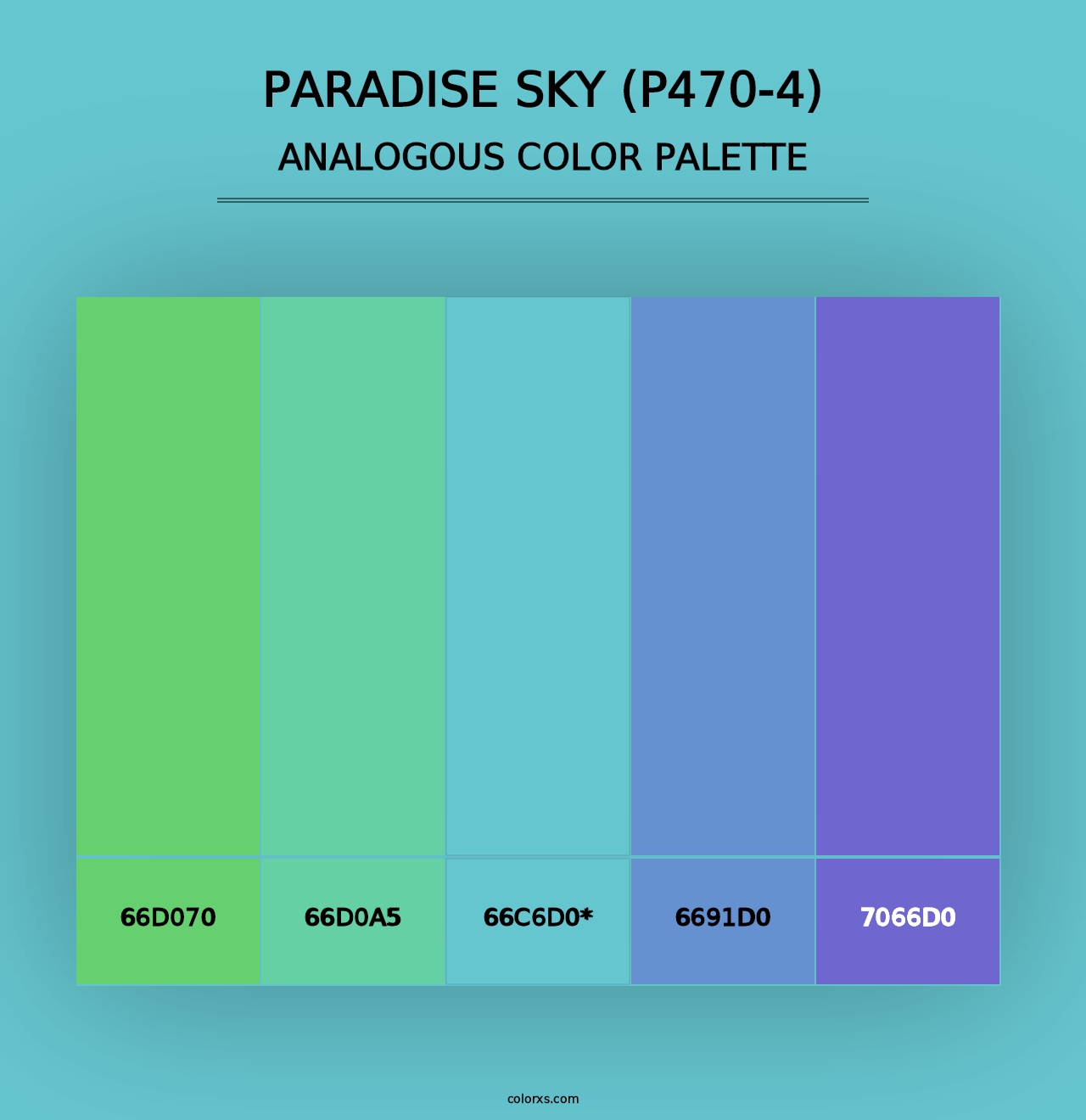 Paradise Sky (P470-4) - Analogous Color Palette