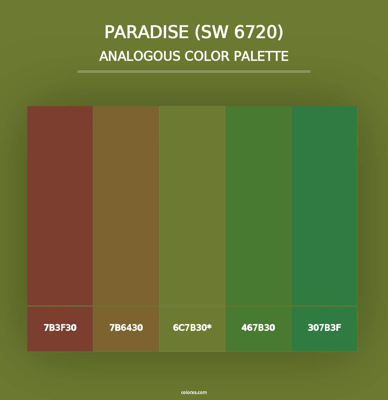 Paradise (SW 6720) - Analogous Color Palette