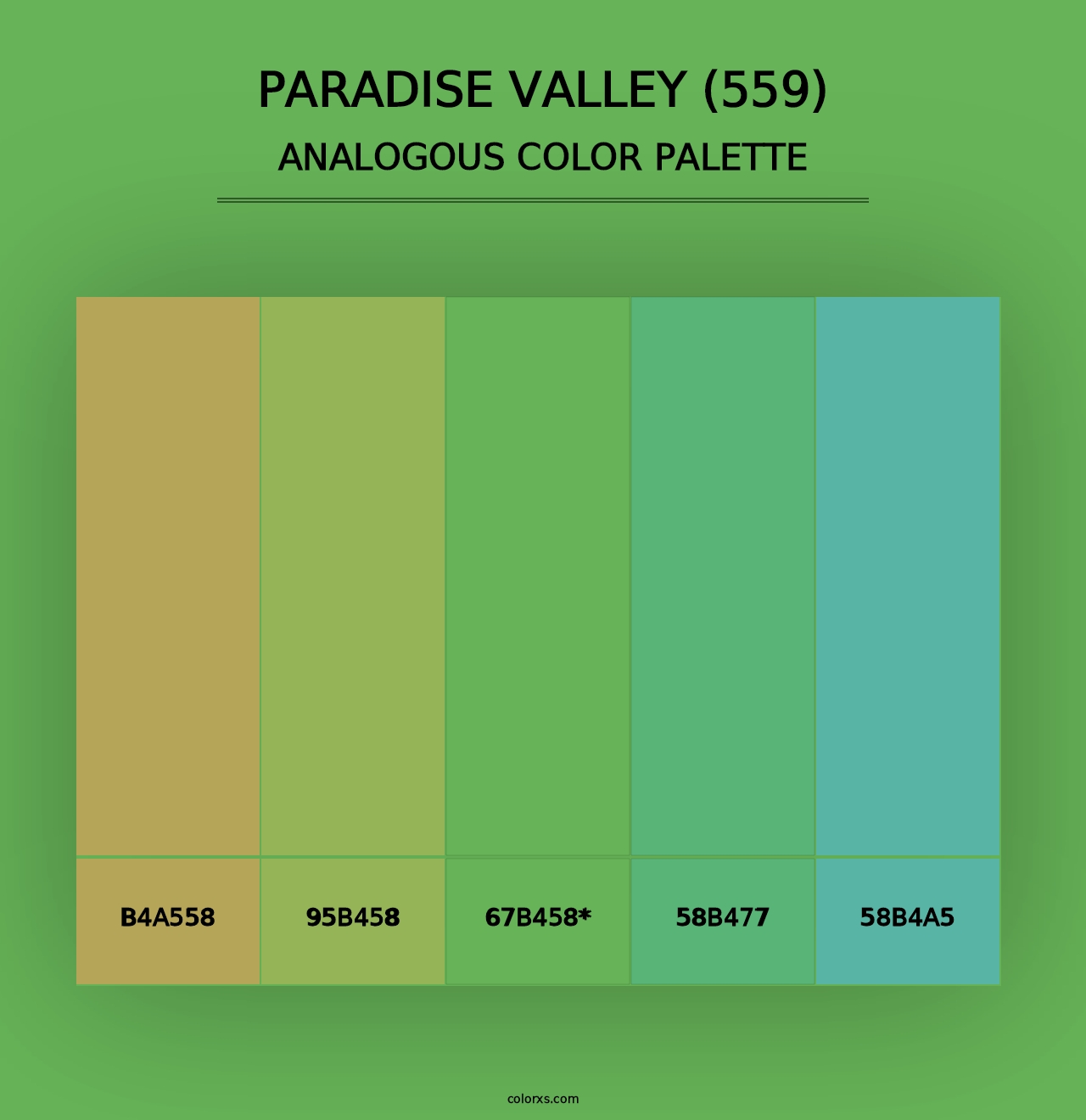 Paradise Valley (559) - Analogous Color Palette