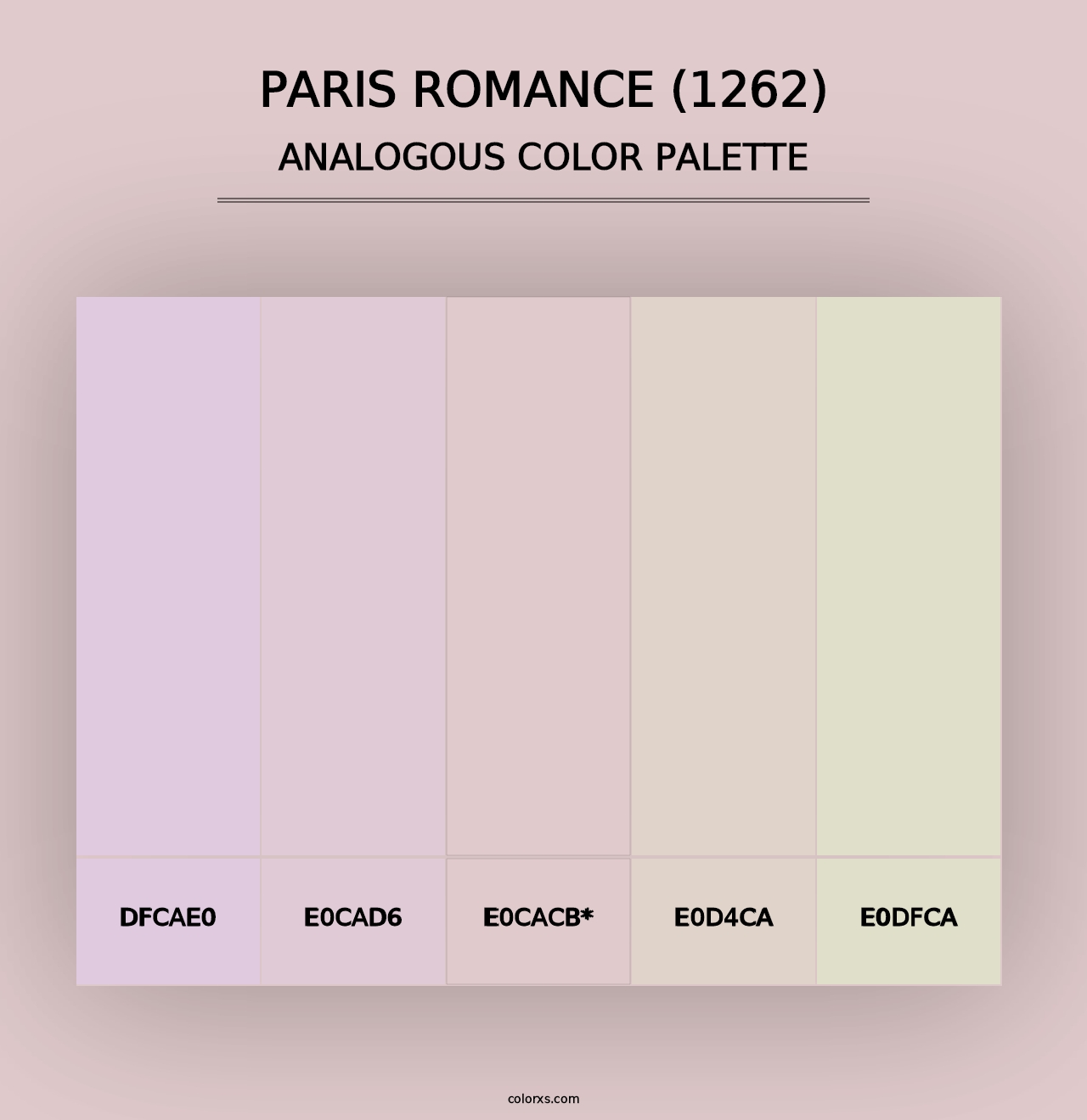 Paris Romance (1262) - Analogous Color Palette