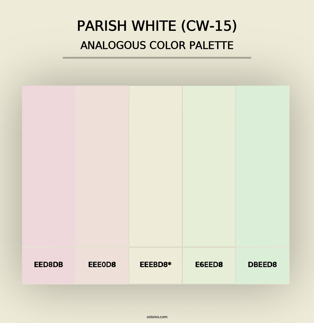 Parish White (CW-15) - Analogous Color Palette