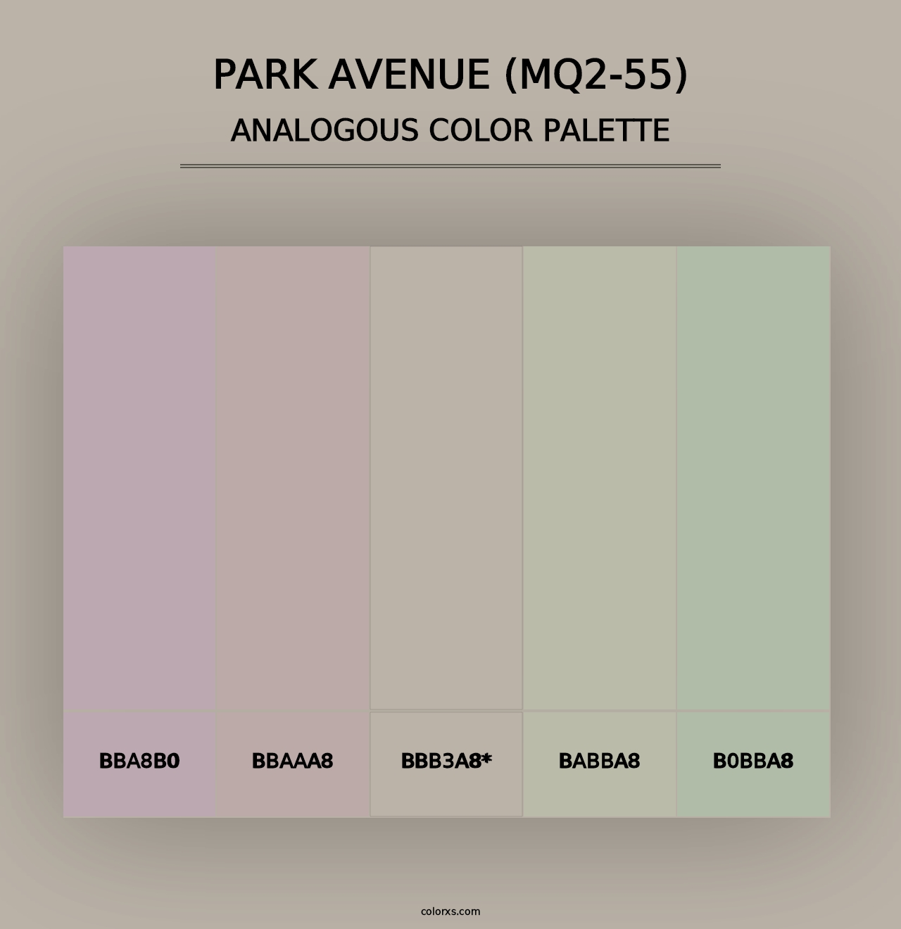 Park Avenue (MQ2-55) - Analogous Color Palette