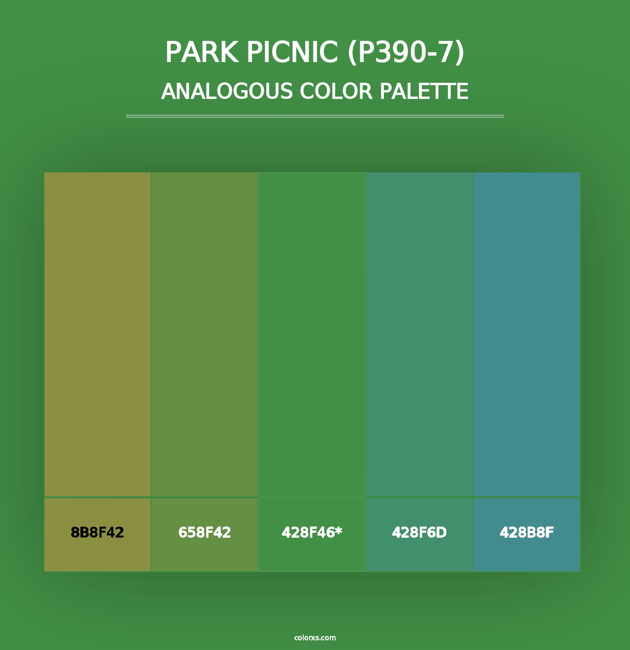 Park Picnic (P390-7) - Analogous Color Palette