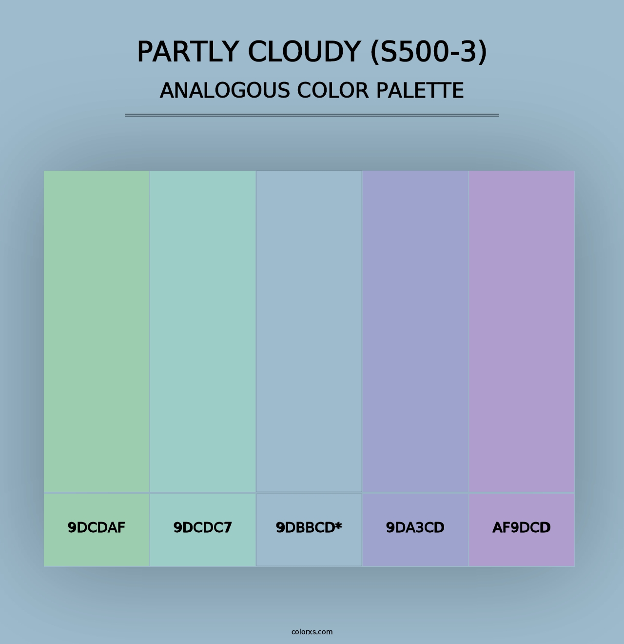 Partly Cloudy (S500-3) - Analogous Color Palette