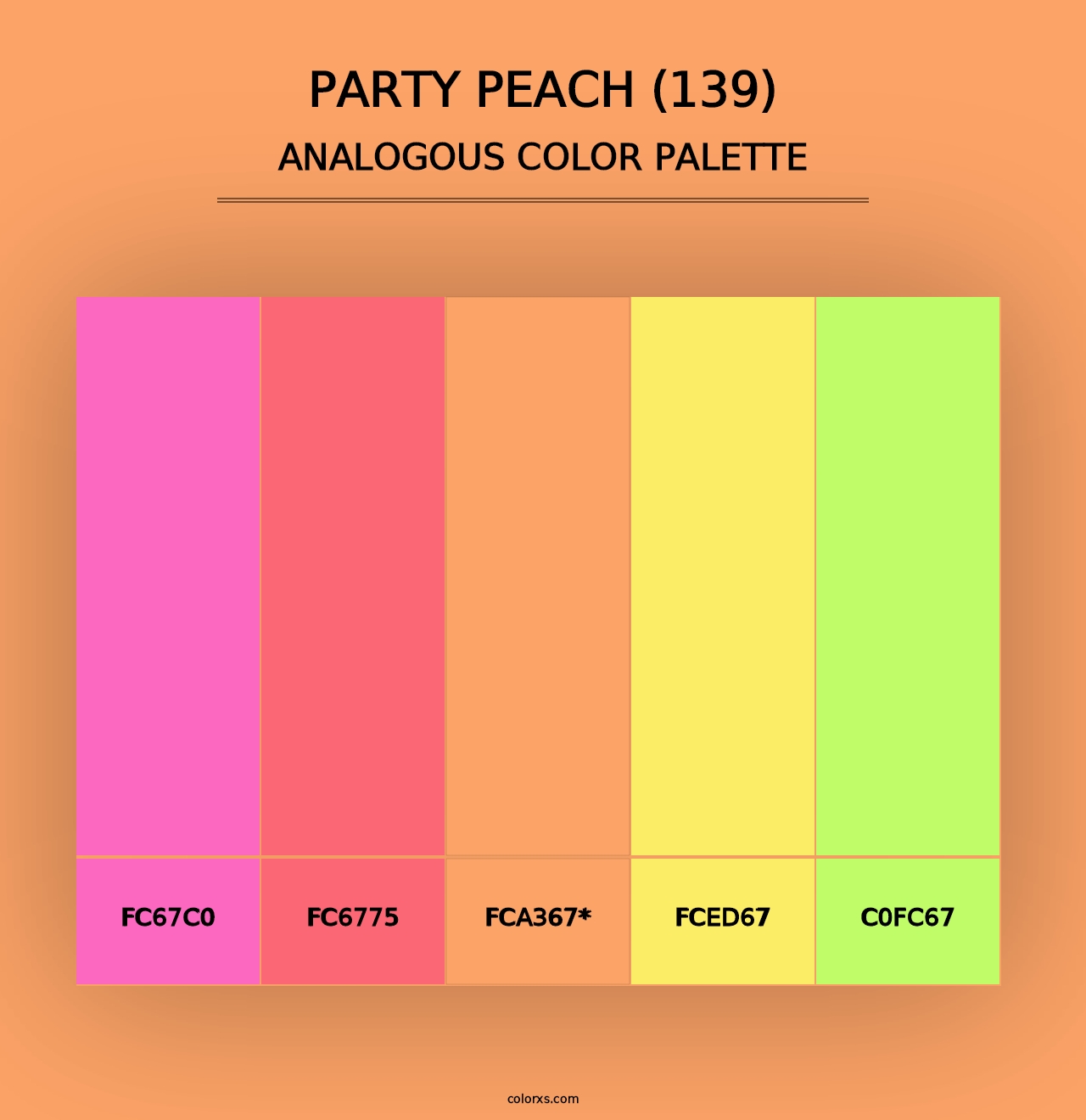 Party Peach (139) - Analogous Color Palette