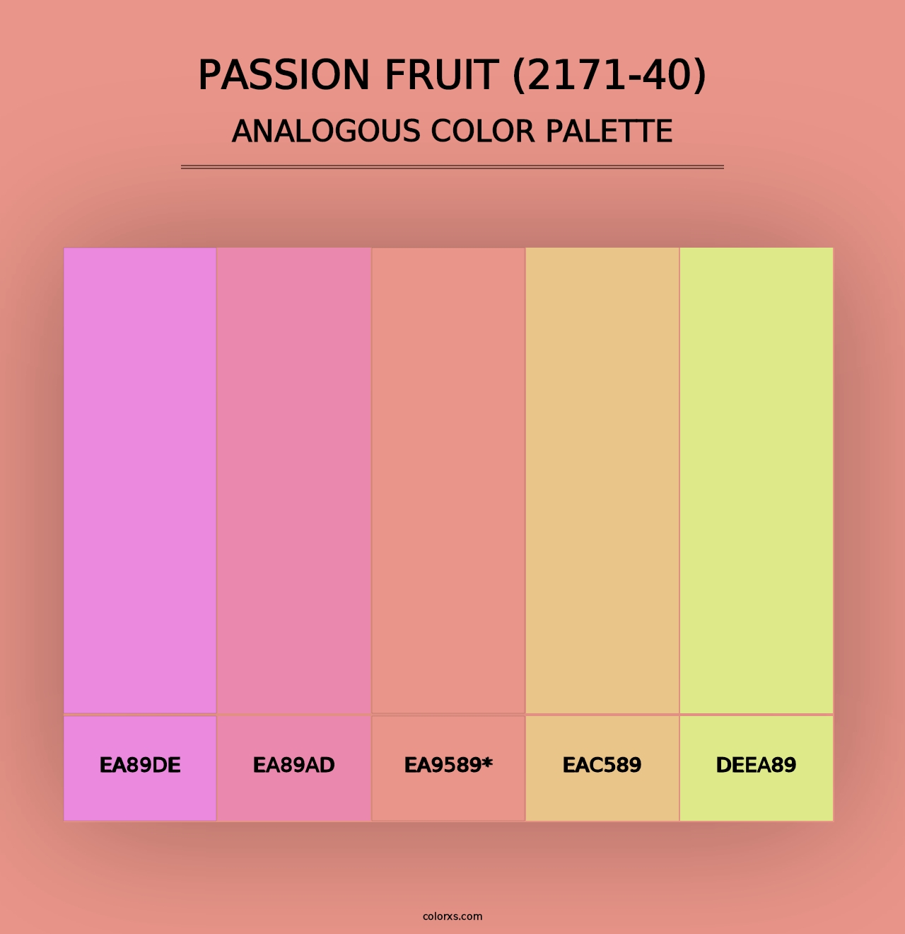 Passion Fruit (2171-40) - Analogous Color Palette