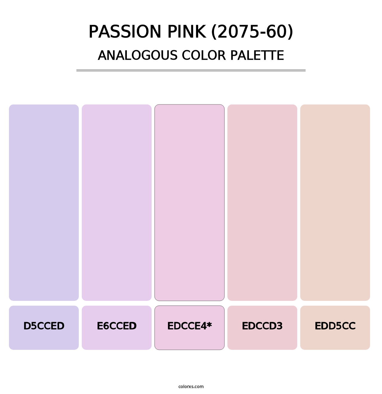 Passion Pink (2075-60) - Analogous Color Palette