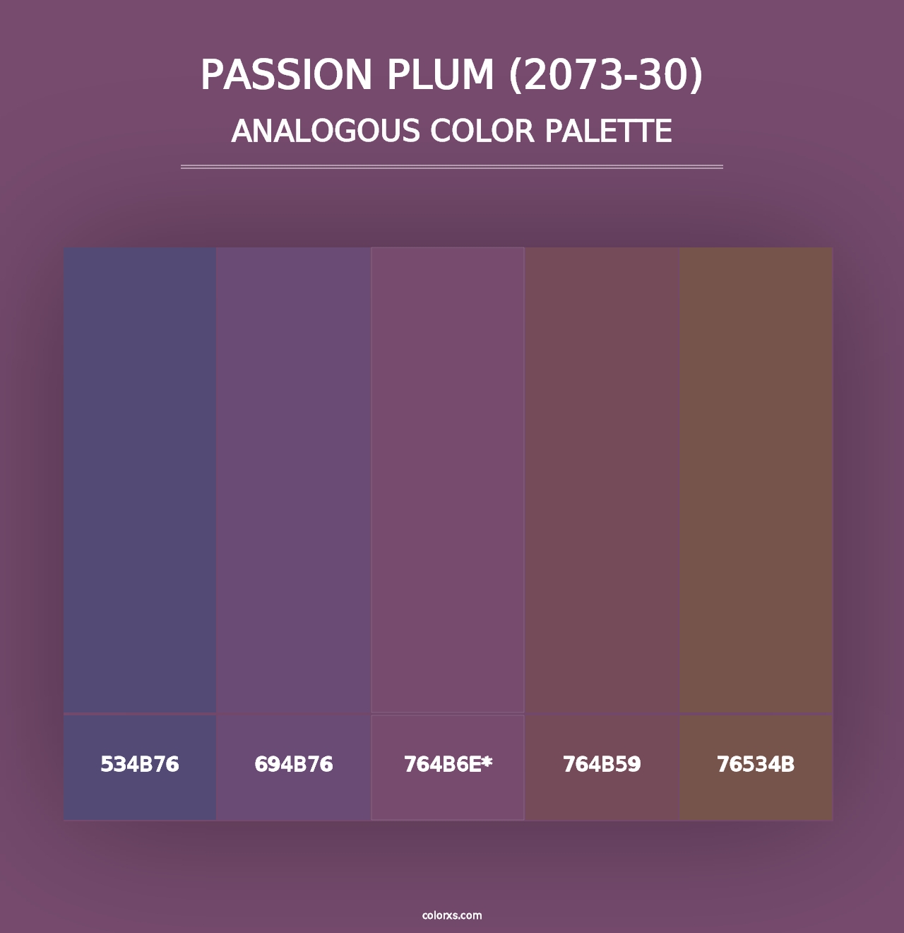 Passion Plum (2073-30) - Analogous Color Palette