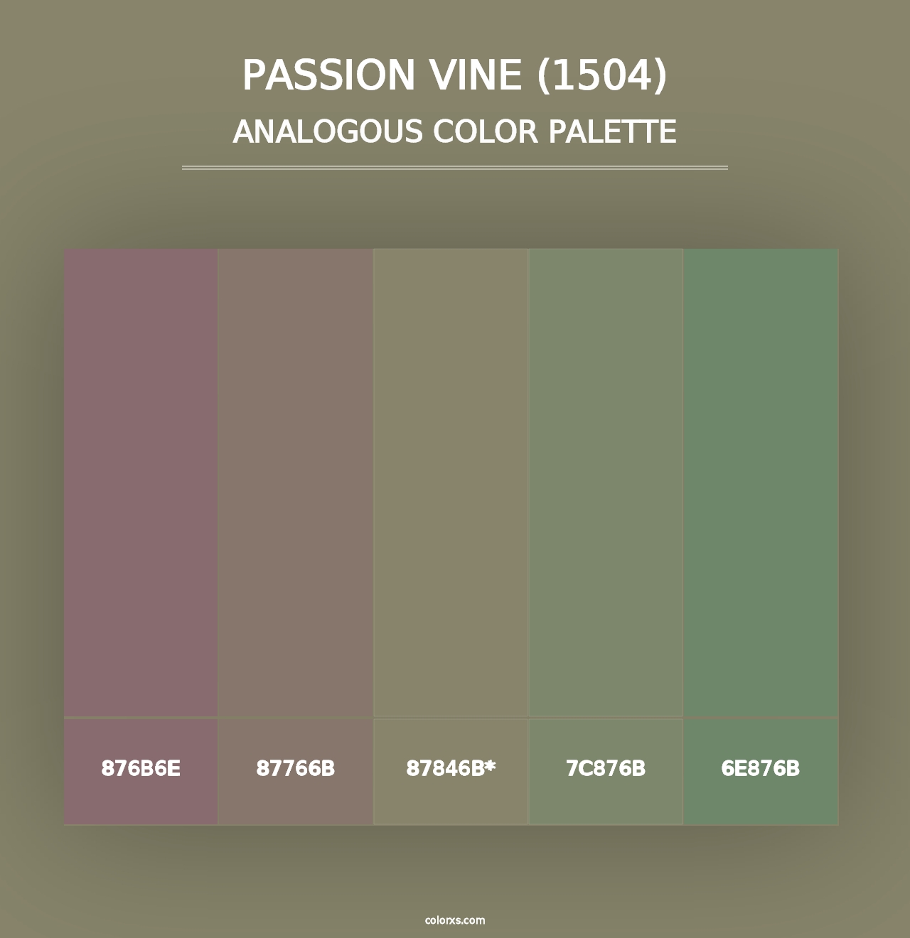 Passion Vine (1504) - Analogous Color Palette