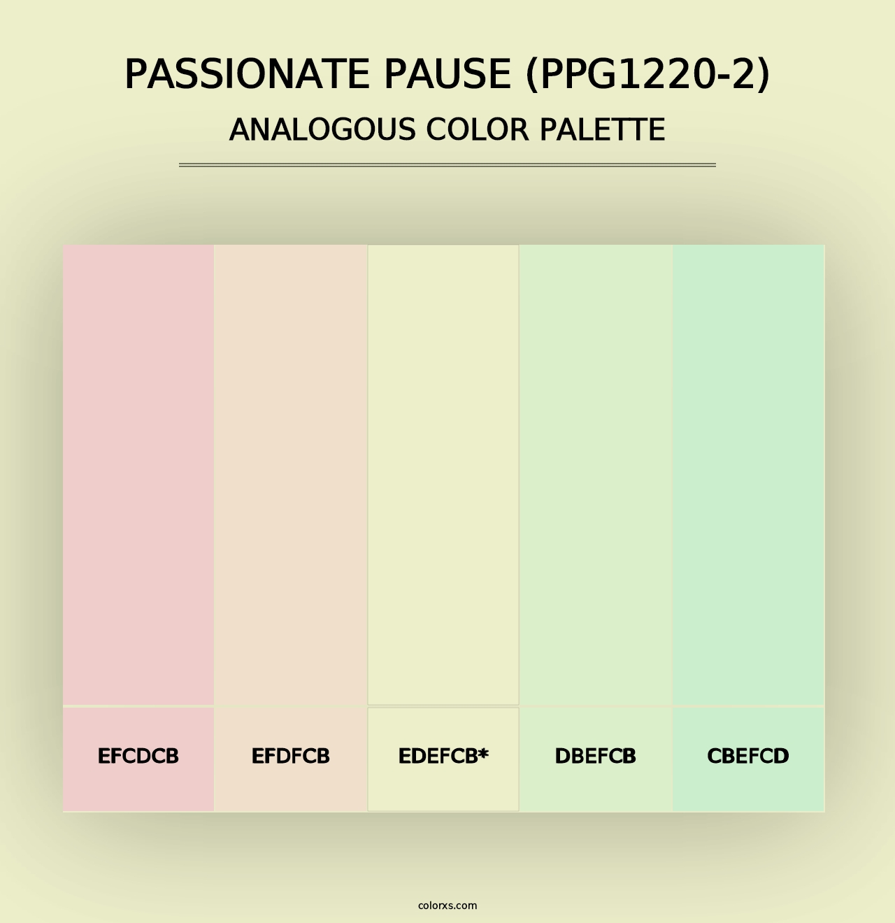 Passionate Pause (PPG1220-2) - Analogous Color Palette