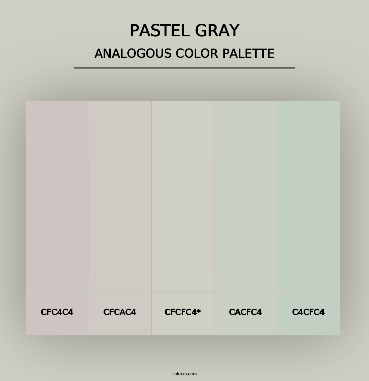 Pastel Gray - Analogous Color Palette