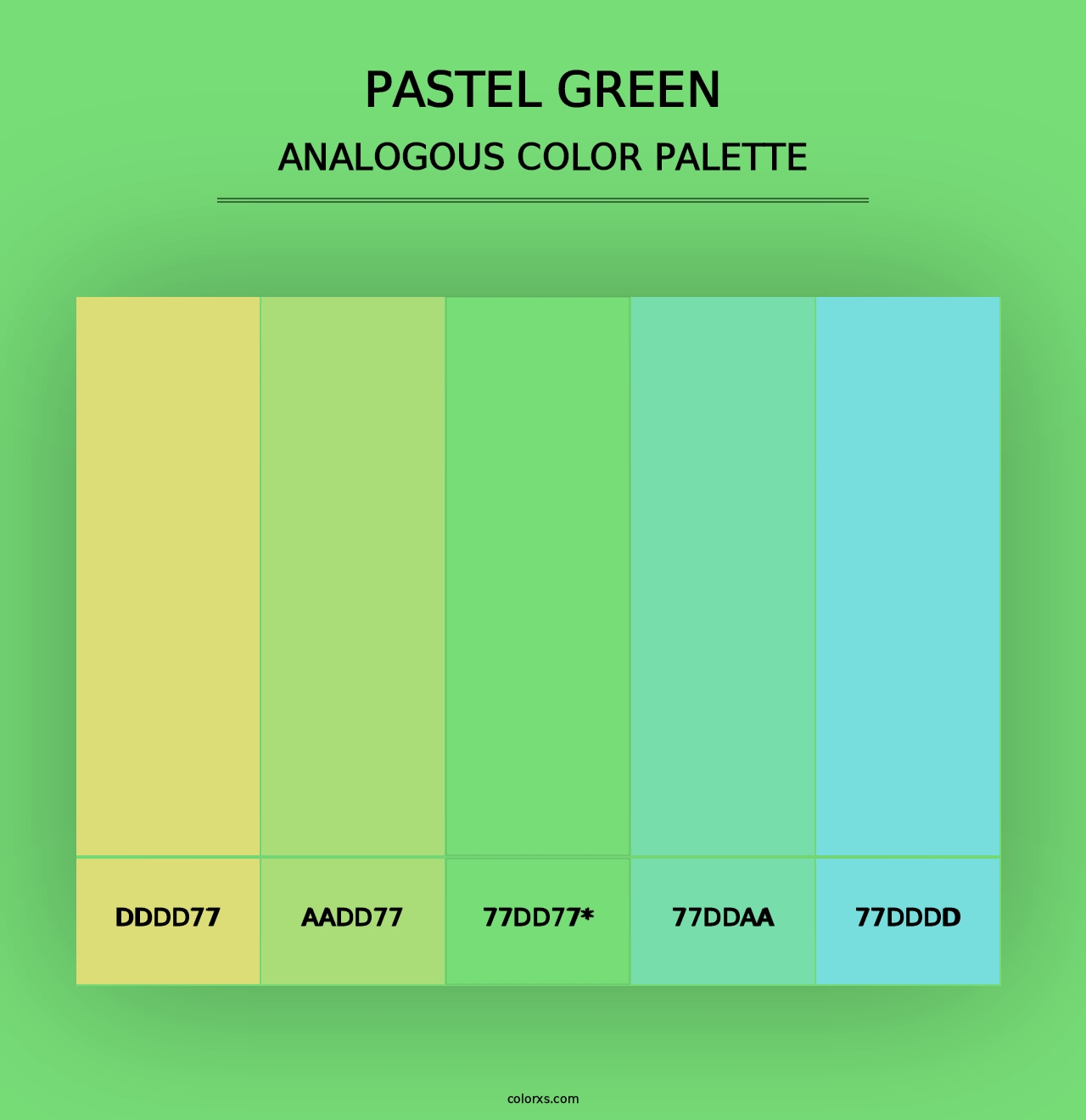 Pastel Green - Analogous Color Palette