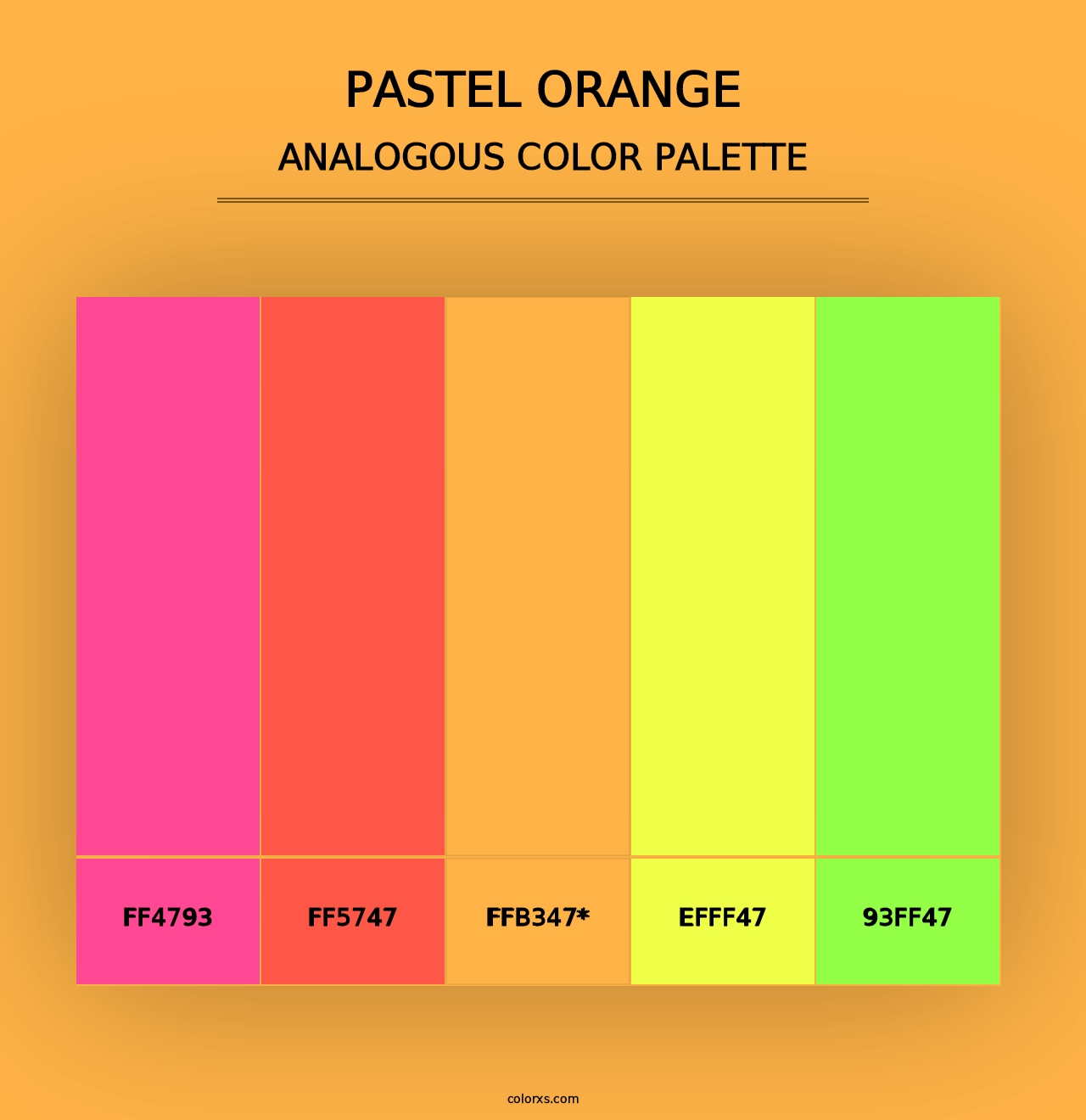 Pastel Orange - Analogous Color Palette