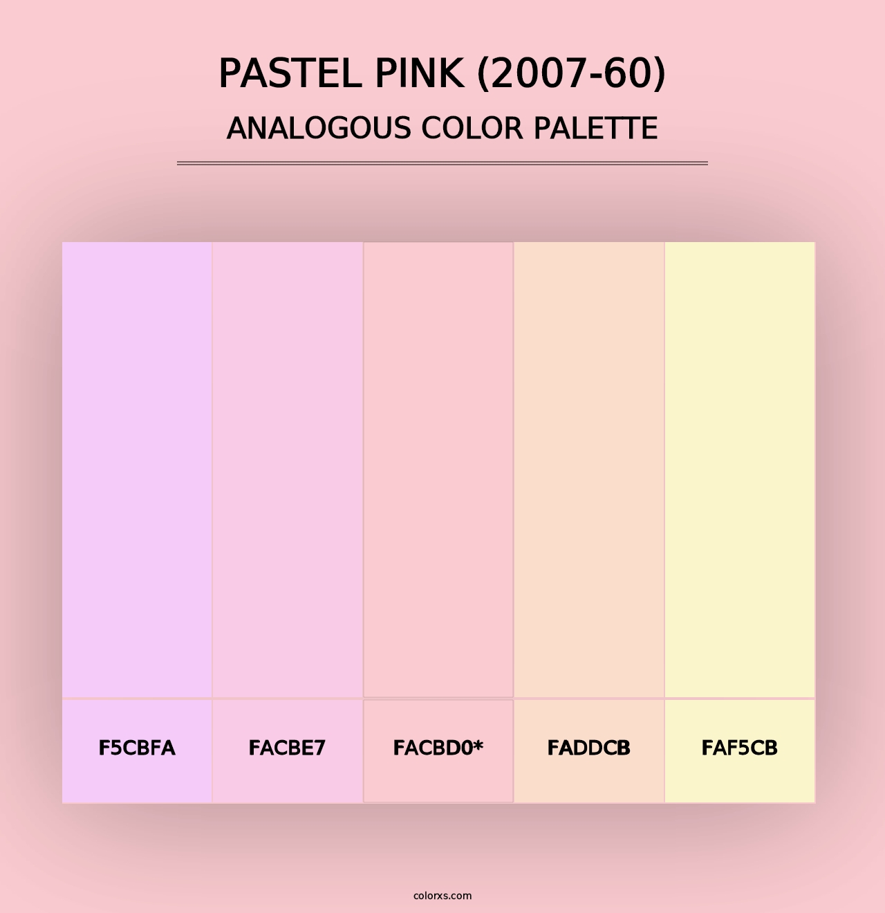 Pastel Pink (2007-60) - Analogous Color Palette