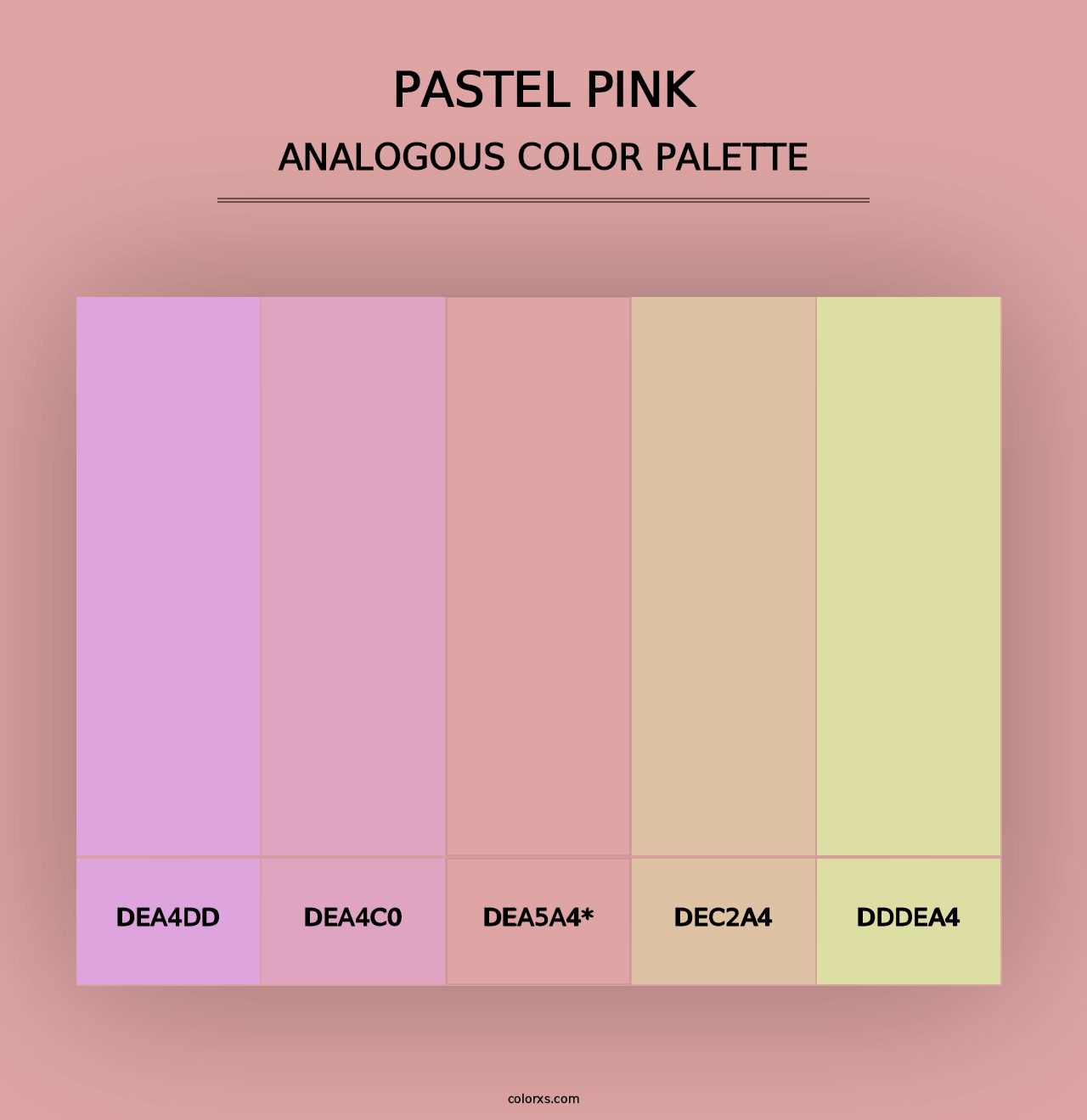 Pastel Pink - Analogous Color Palette