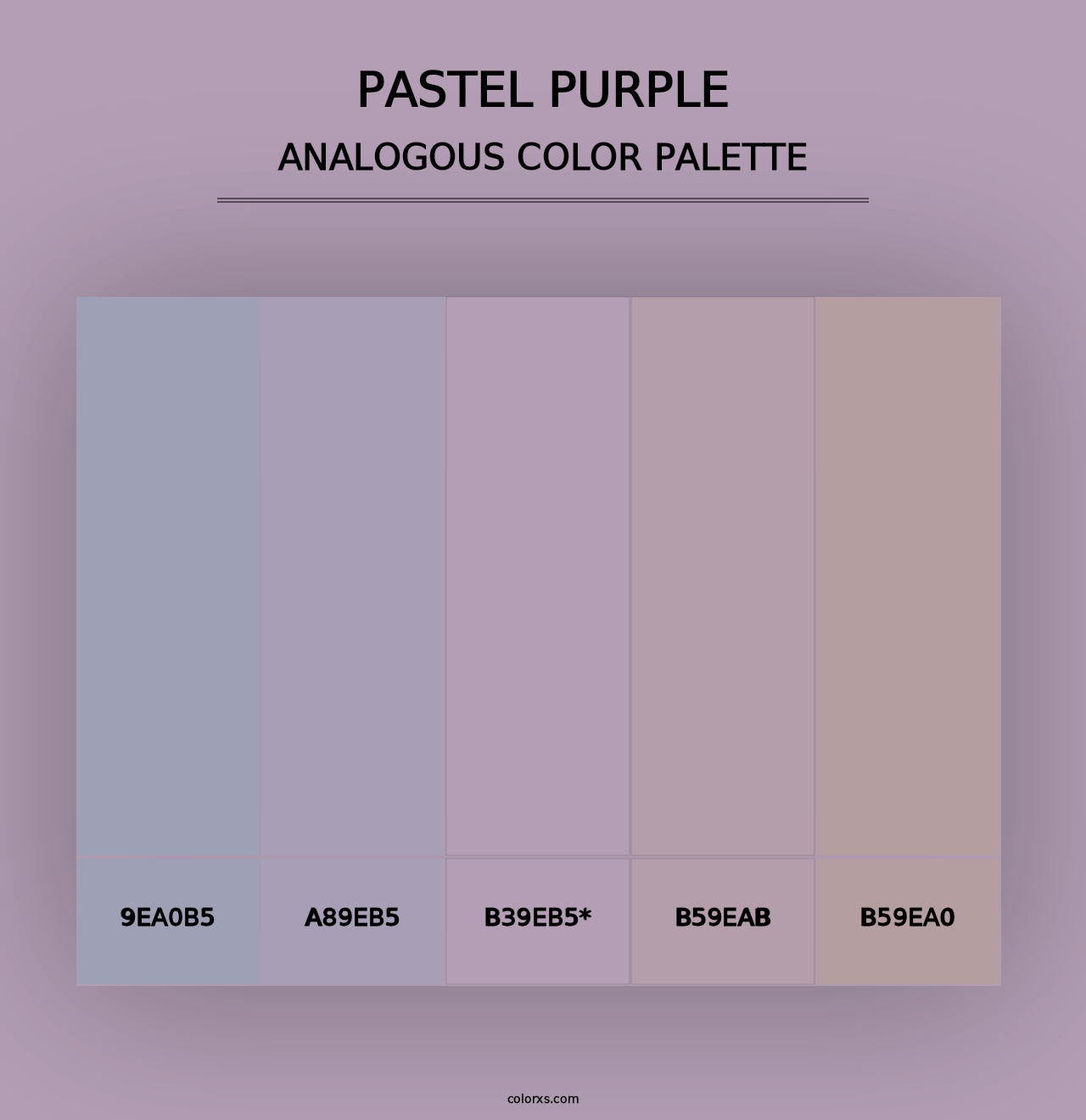 Pastel Purple - Analogous Color Palette