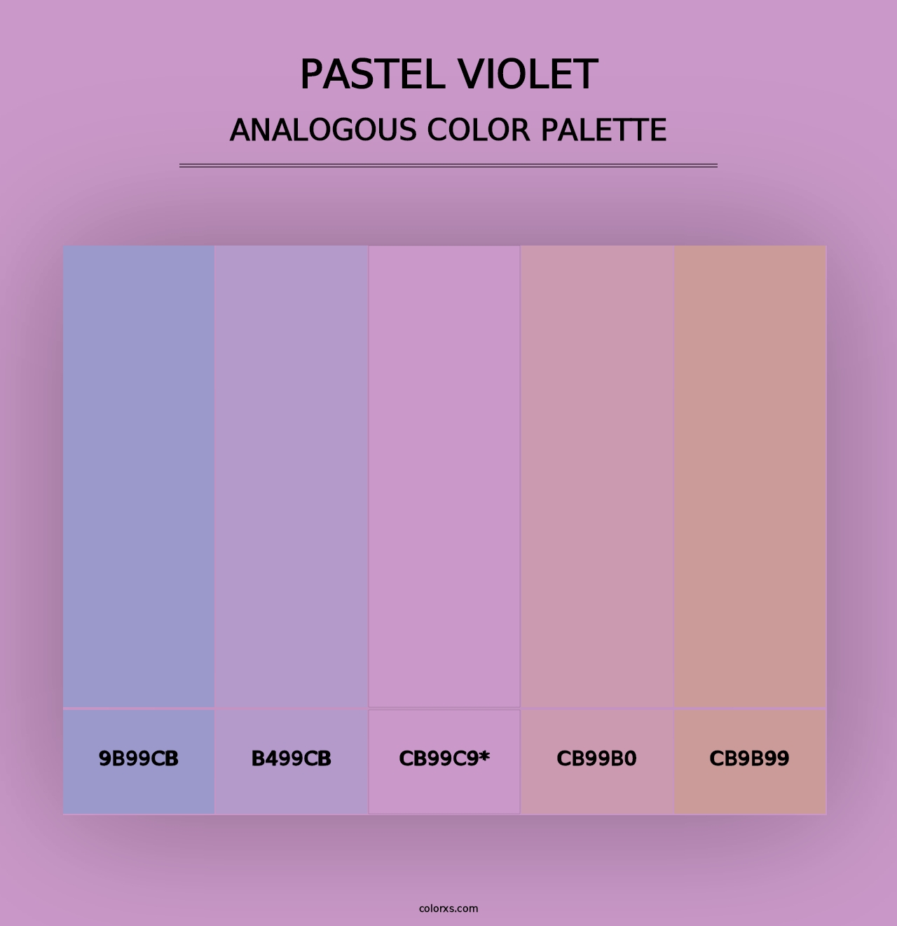 Pastel Violet - Analogous Color Palette