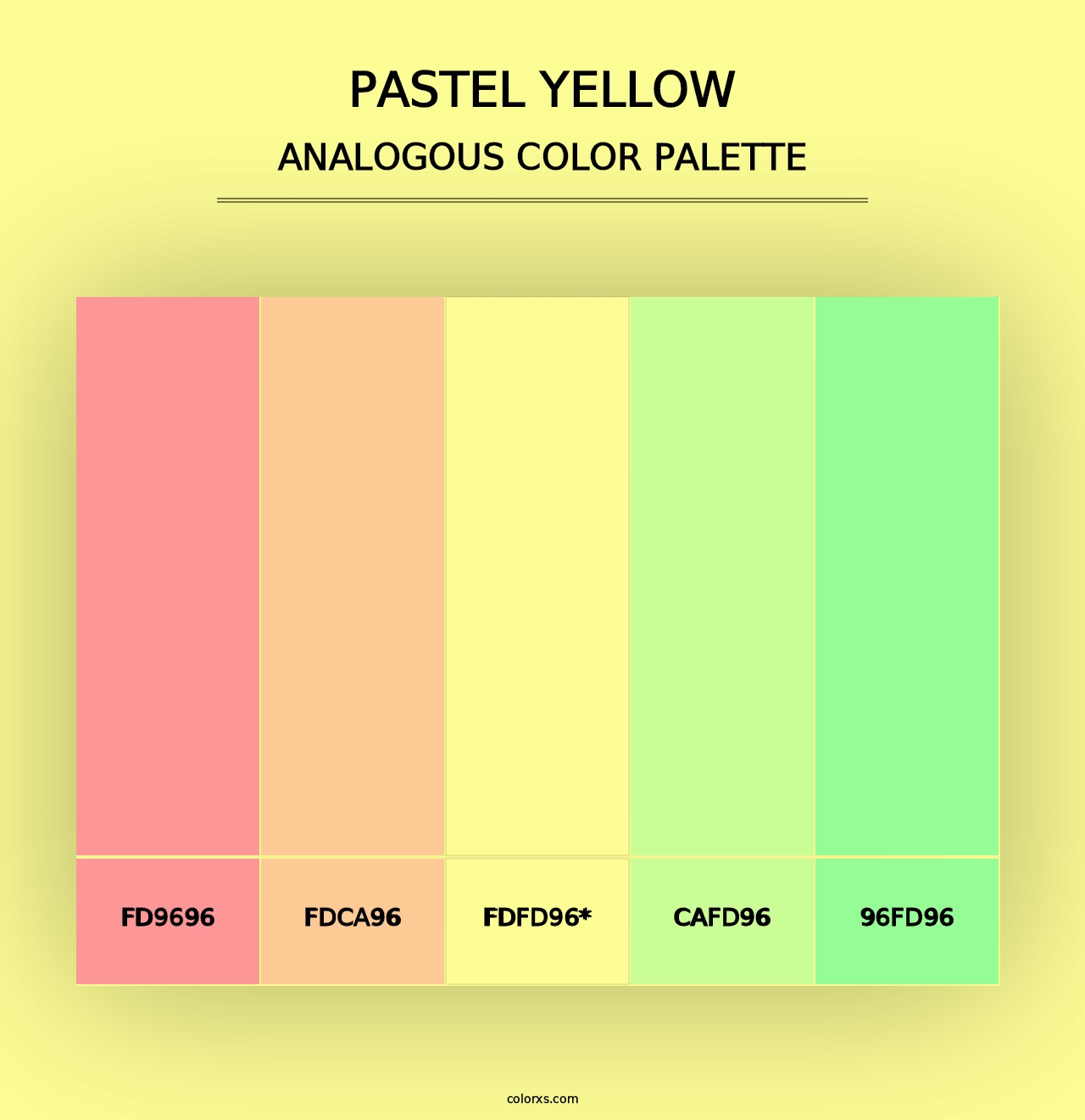 Pastel Yellow - Analogous Color Palette