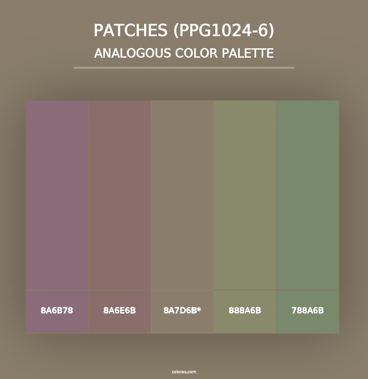 Patches (PPG1024-6) - Analogous Color Palette