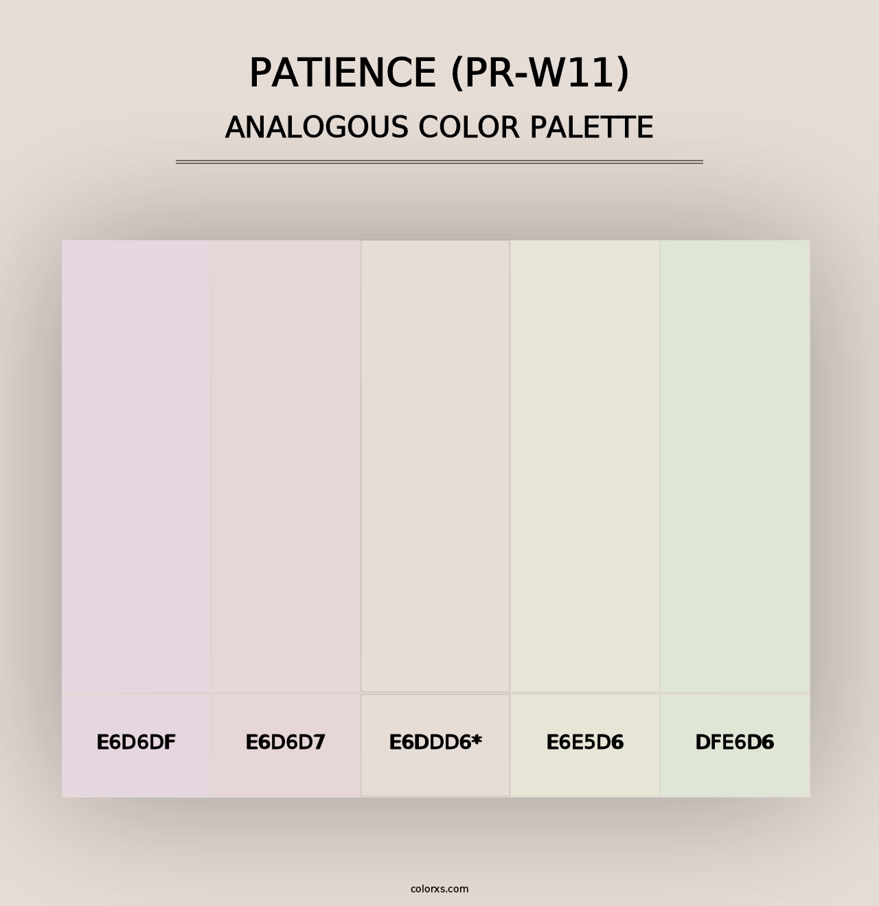 Patience (PR-W11) - Analogous Color Palette