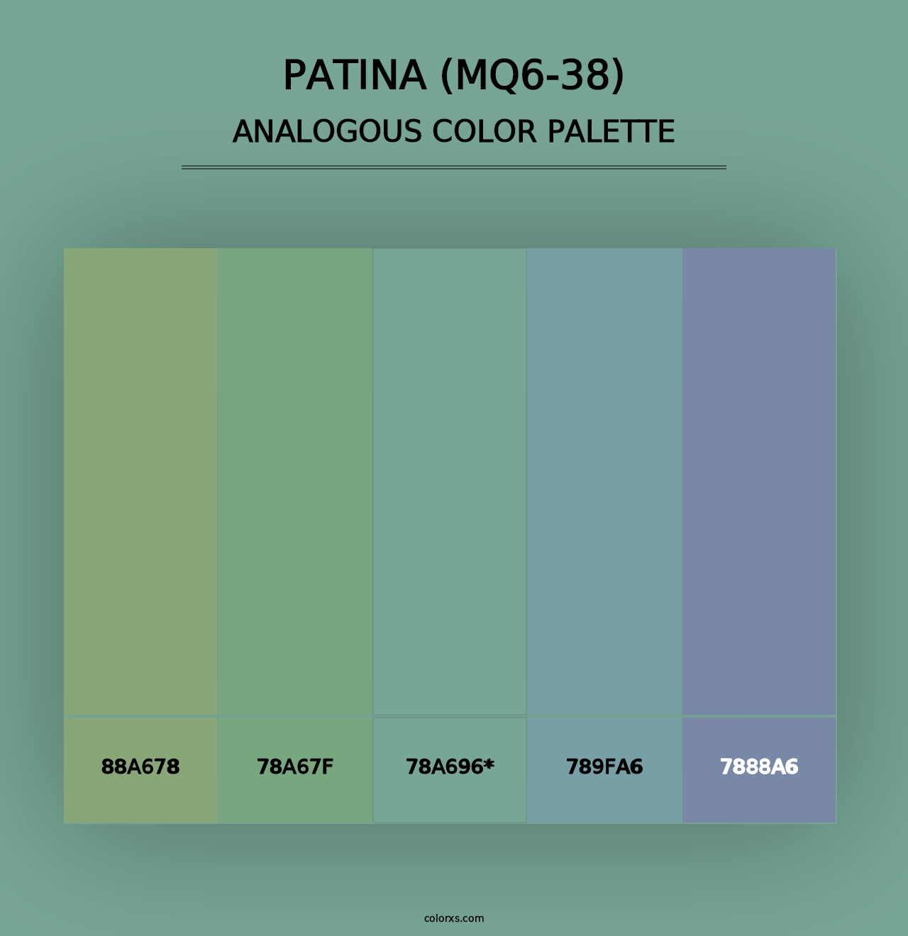 Patina (MQ6-38) - Analogous Color Palette