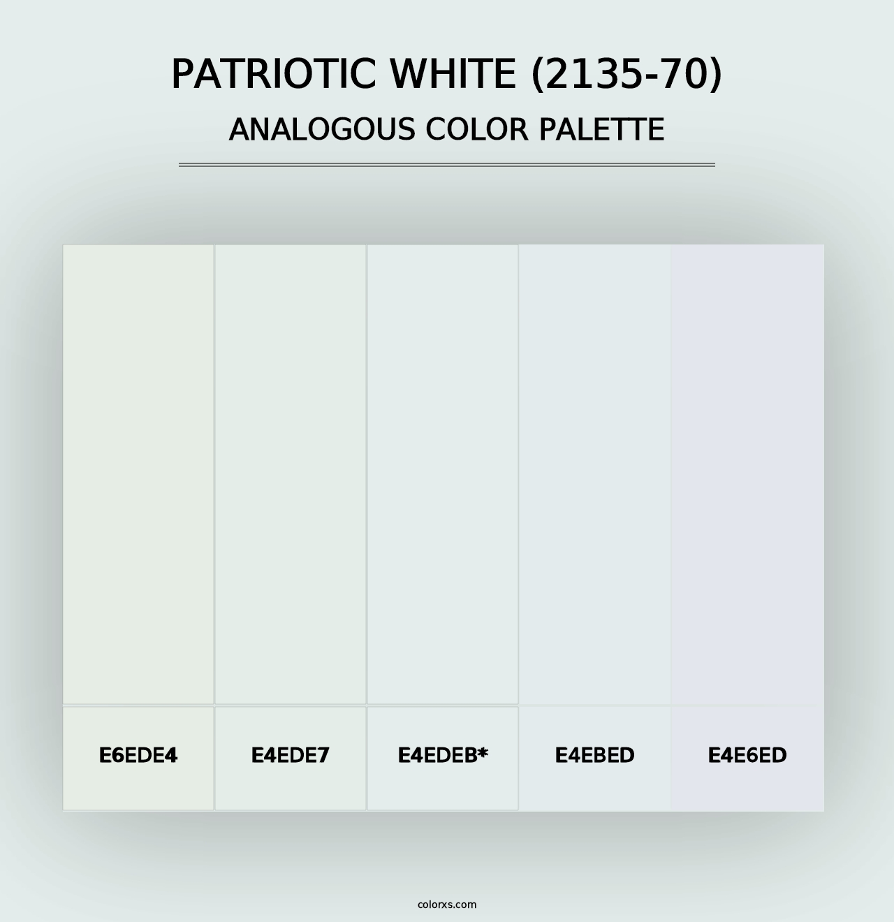 Patriotic White (2135-70) - Analogous Color Palette