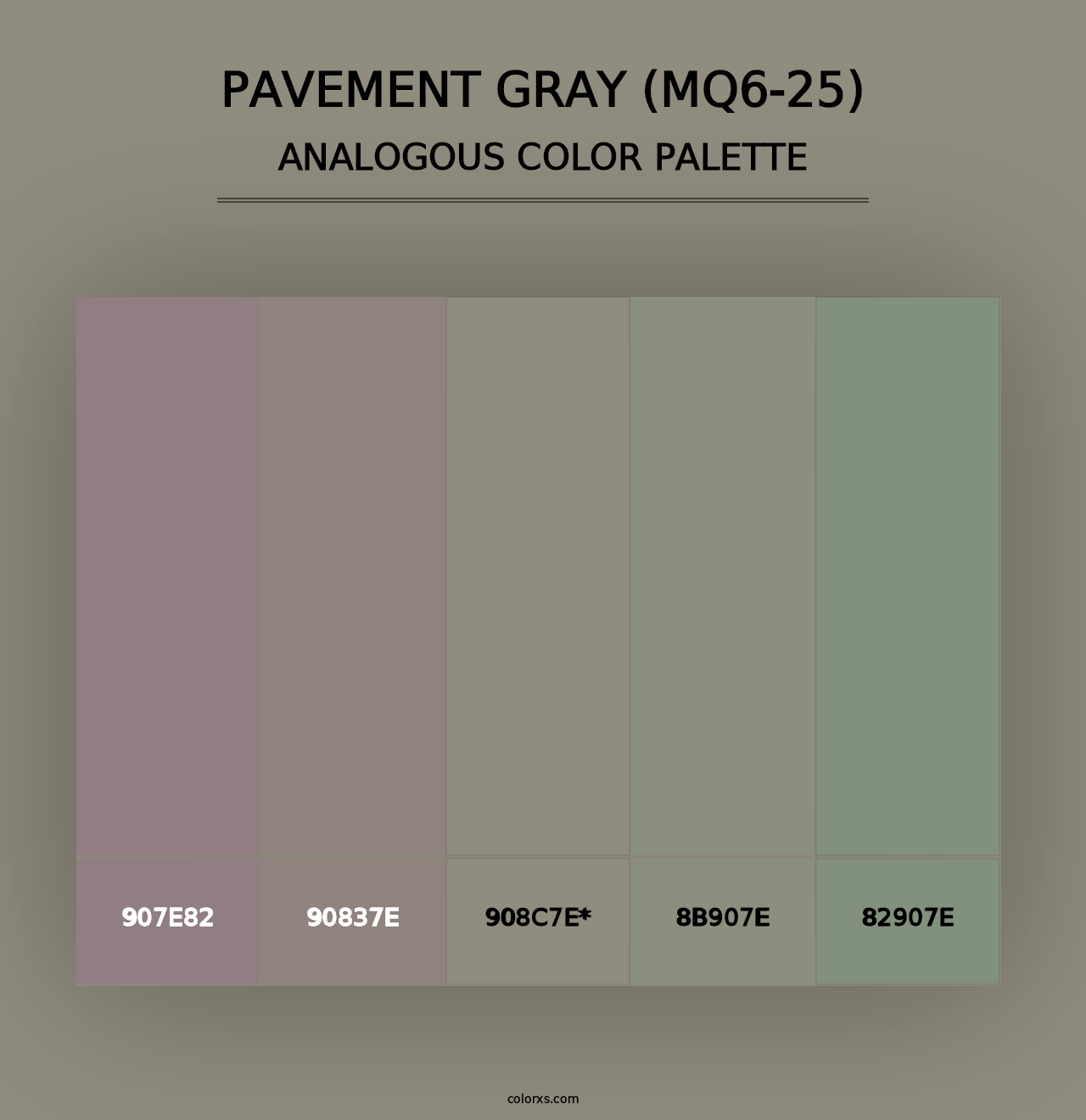 Pavement Gray (MQ6-25) - Analogous Color Palette