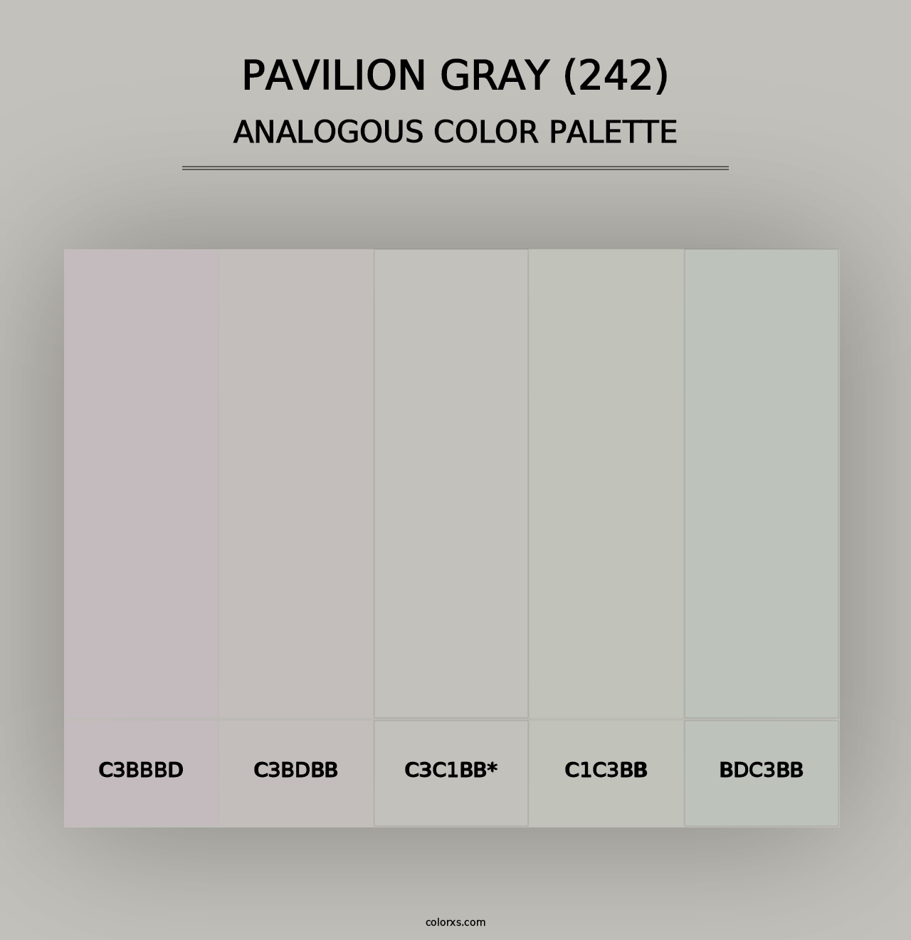 Pavilion Gray (242) - Analogous Color Palette