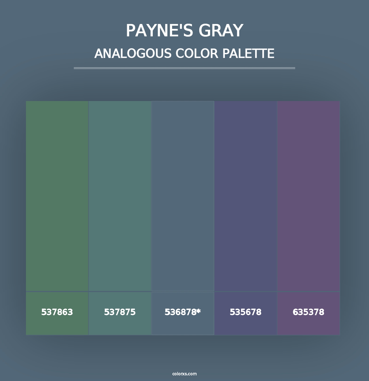 Payne's Gray - Analogous Color Palette