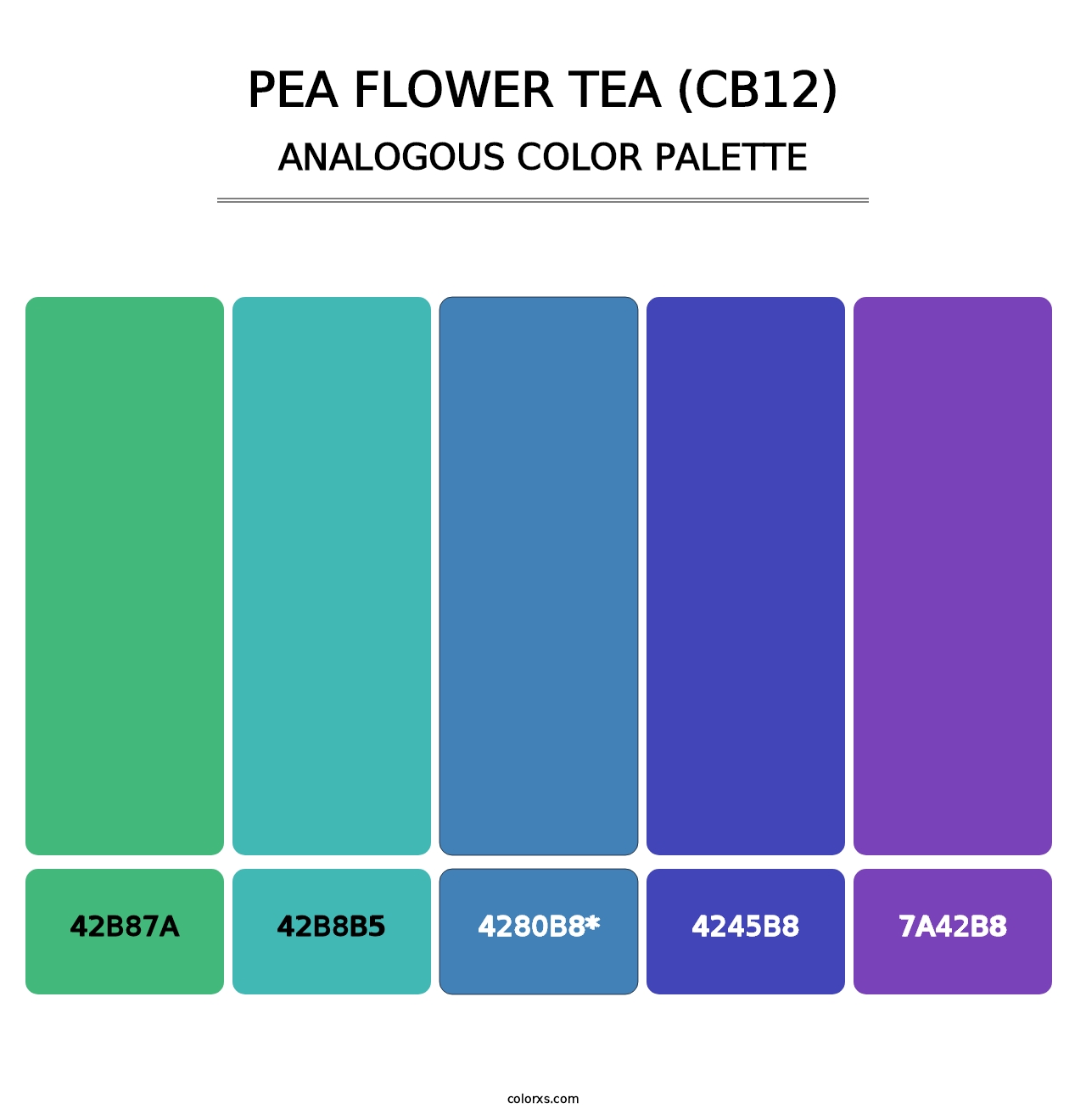 Pea Flower Tea (CB12) - Analogous Color Palette