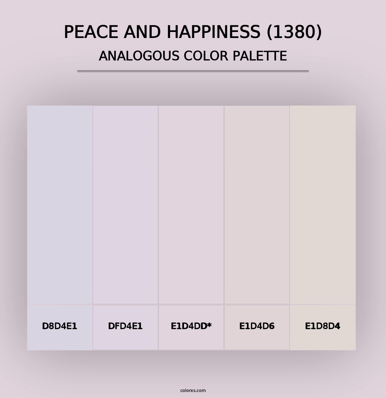 Peace and Happiness (1380) - Analogous Color Palette