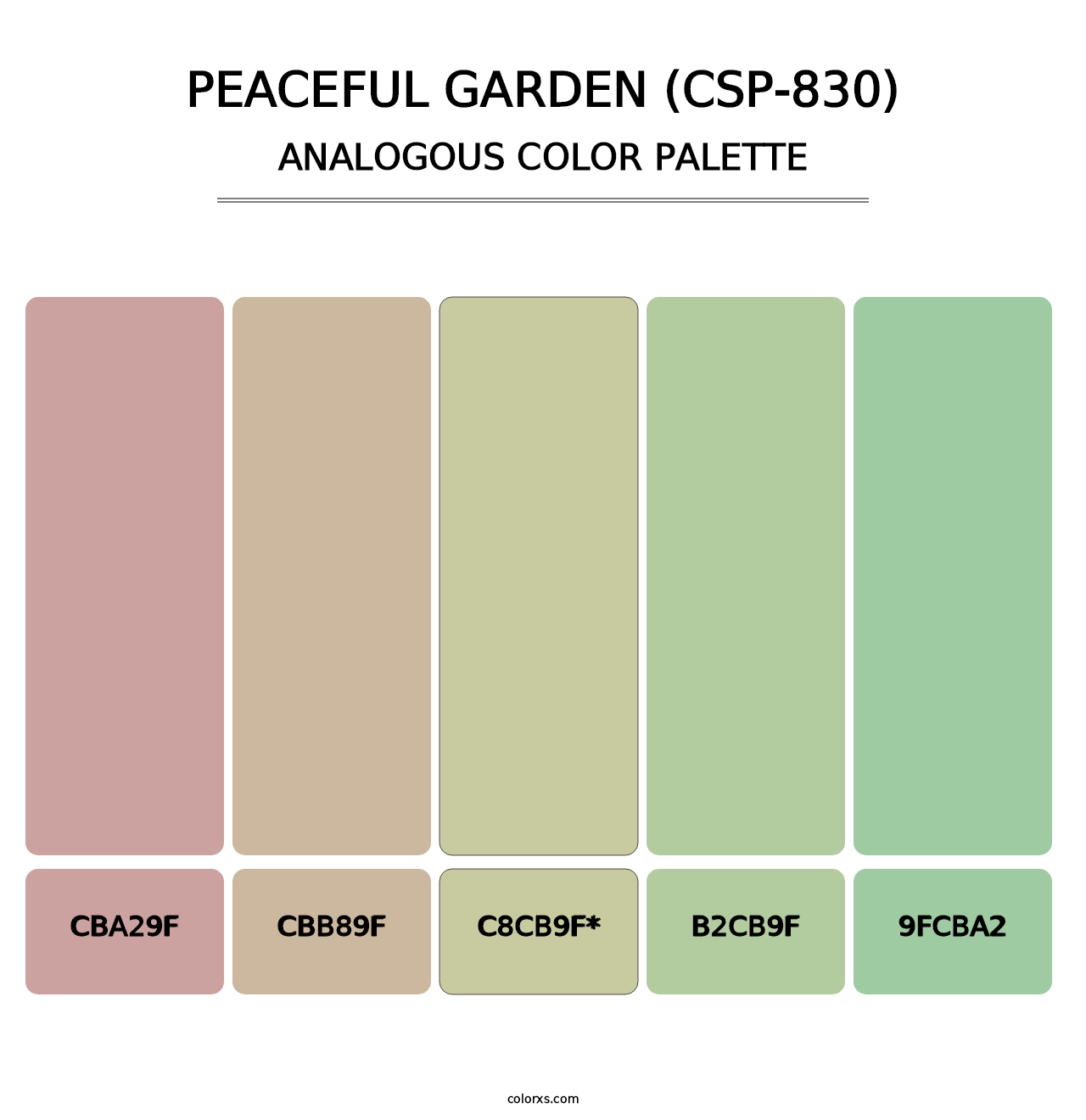 Peaceful Garden (CSP-830) - Analogous Color Palette