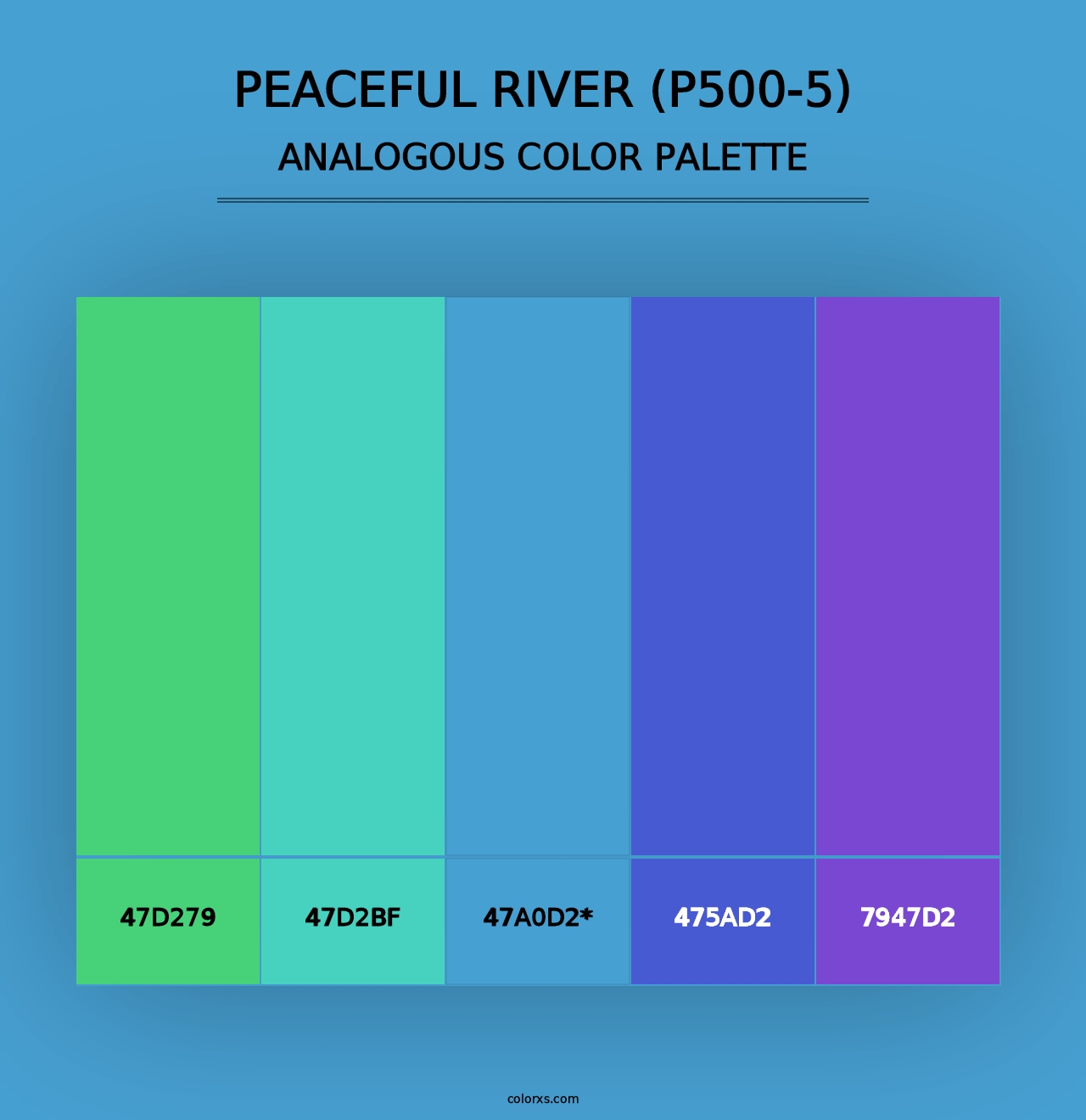 Peaceful River (P500-5) - Analogous Color Palette