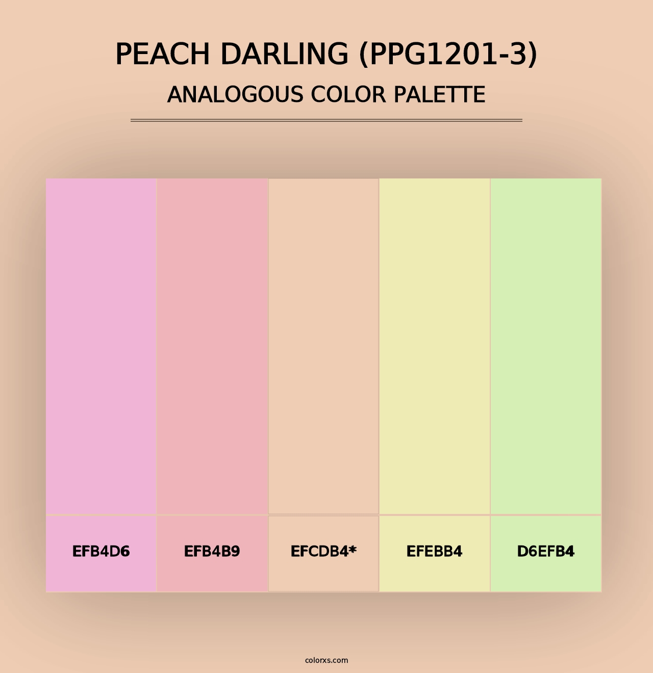 Peach Darling (PPG1201-3) - Analogous Color Palette