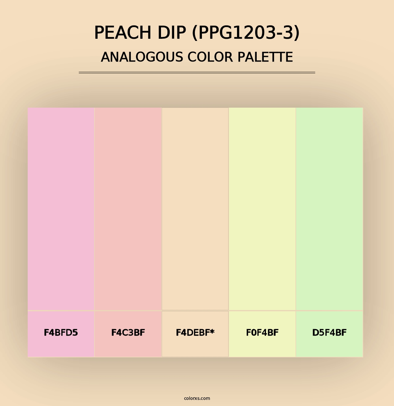 Peach Dip (PPG1203-3) - Analogous Color Palette