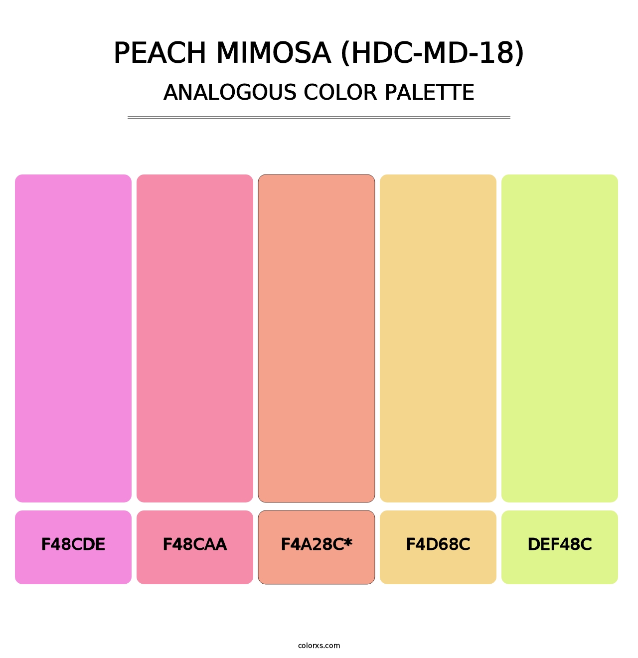 Peach Mimosa (HDC-MD-18) - Analogous Color Palette