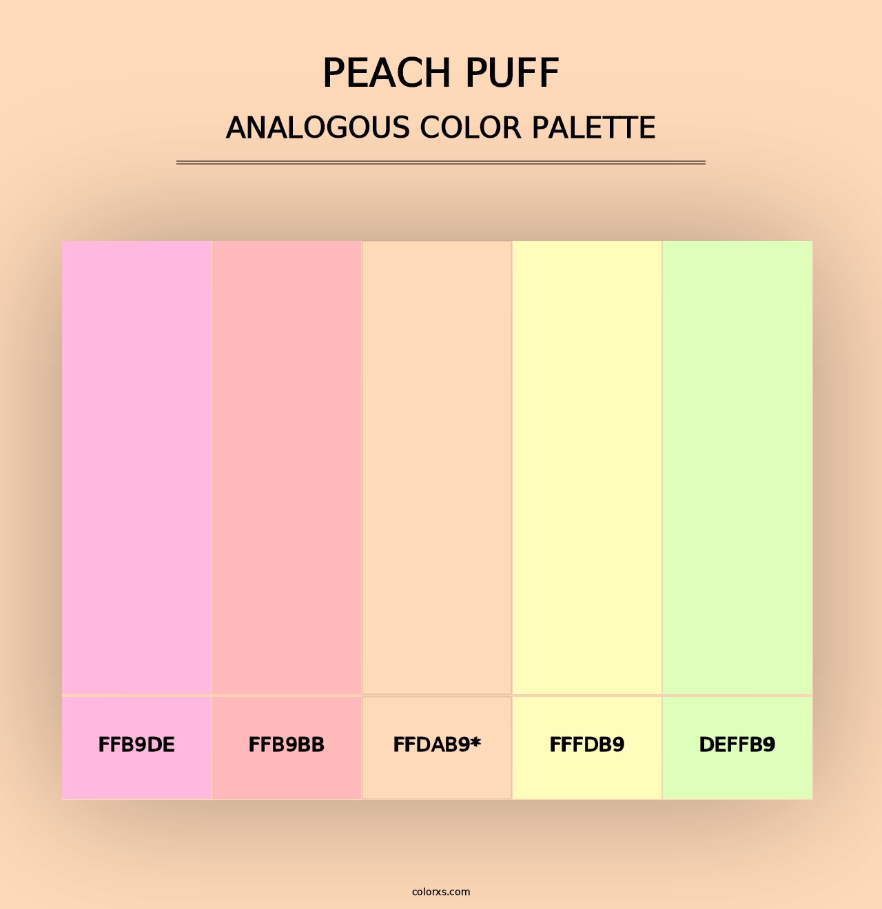 Peach Puff - Analogous Color Palette